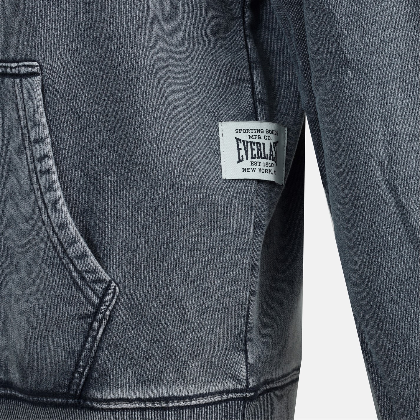Mikina Everlast Washed Grey 2625362 Men's NYC Pull Over Hoodie - 5