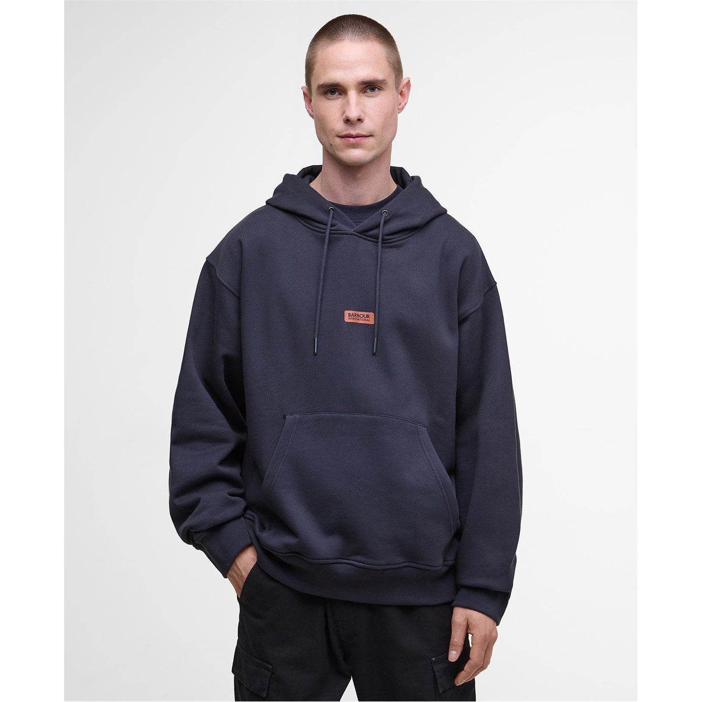 Mikina Barbour International Dark Navy 7777216 Lever Graphic Hoodie - 2