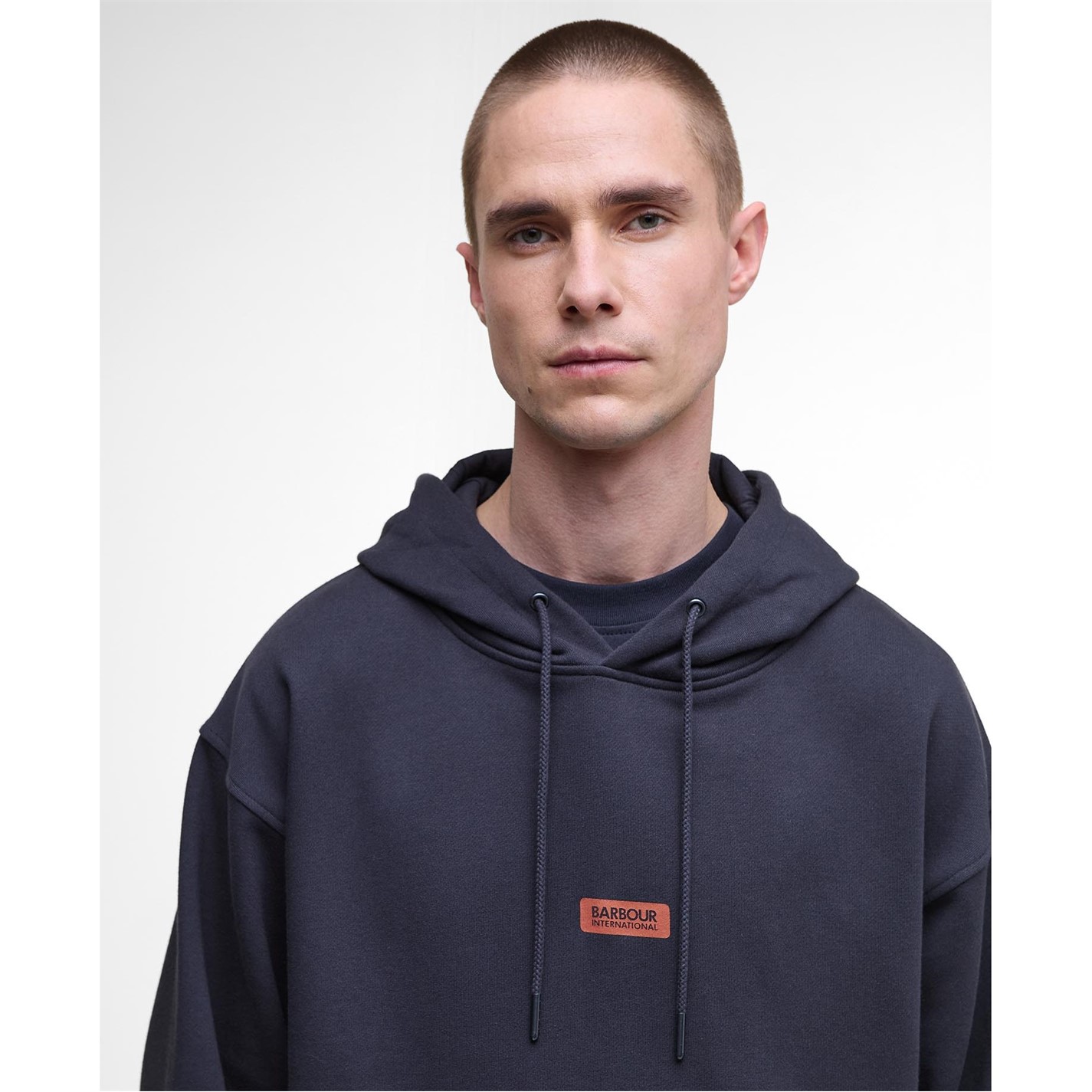 Mikina Barbour International Dark Navy 7777216 Lever Graphic Hoodie - 4