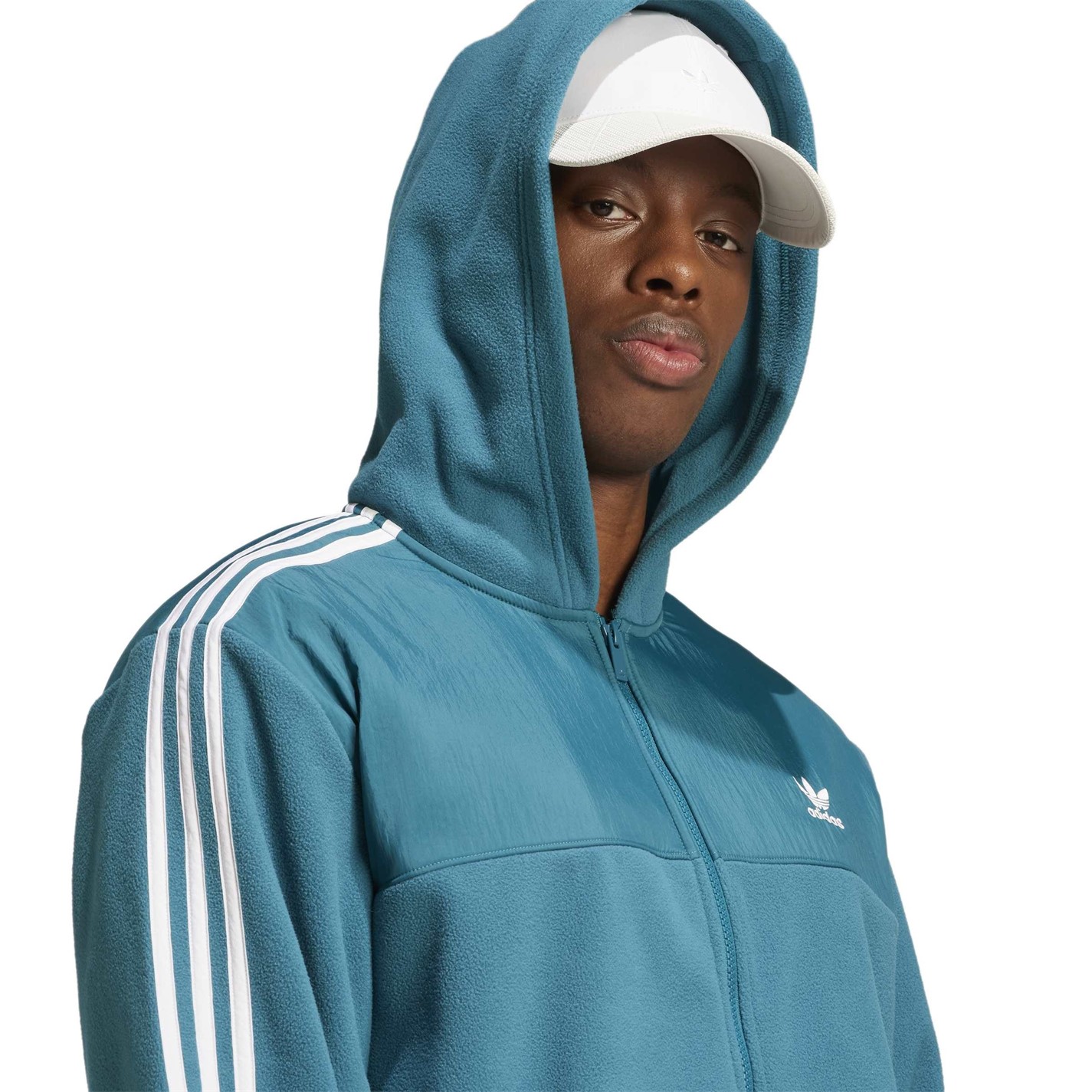 Mikina adidas Legacy Teal 9823259 Men's Fleece Zip Hoodie - 4