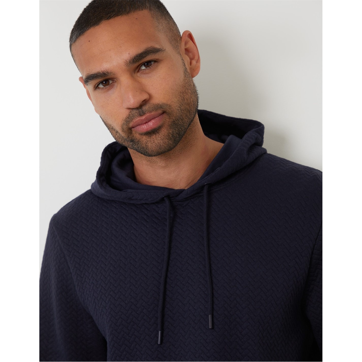 Mikina Threadbare Navy 3668354 Men's Delta Pull Over Hoodie - 4