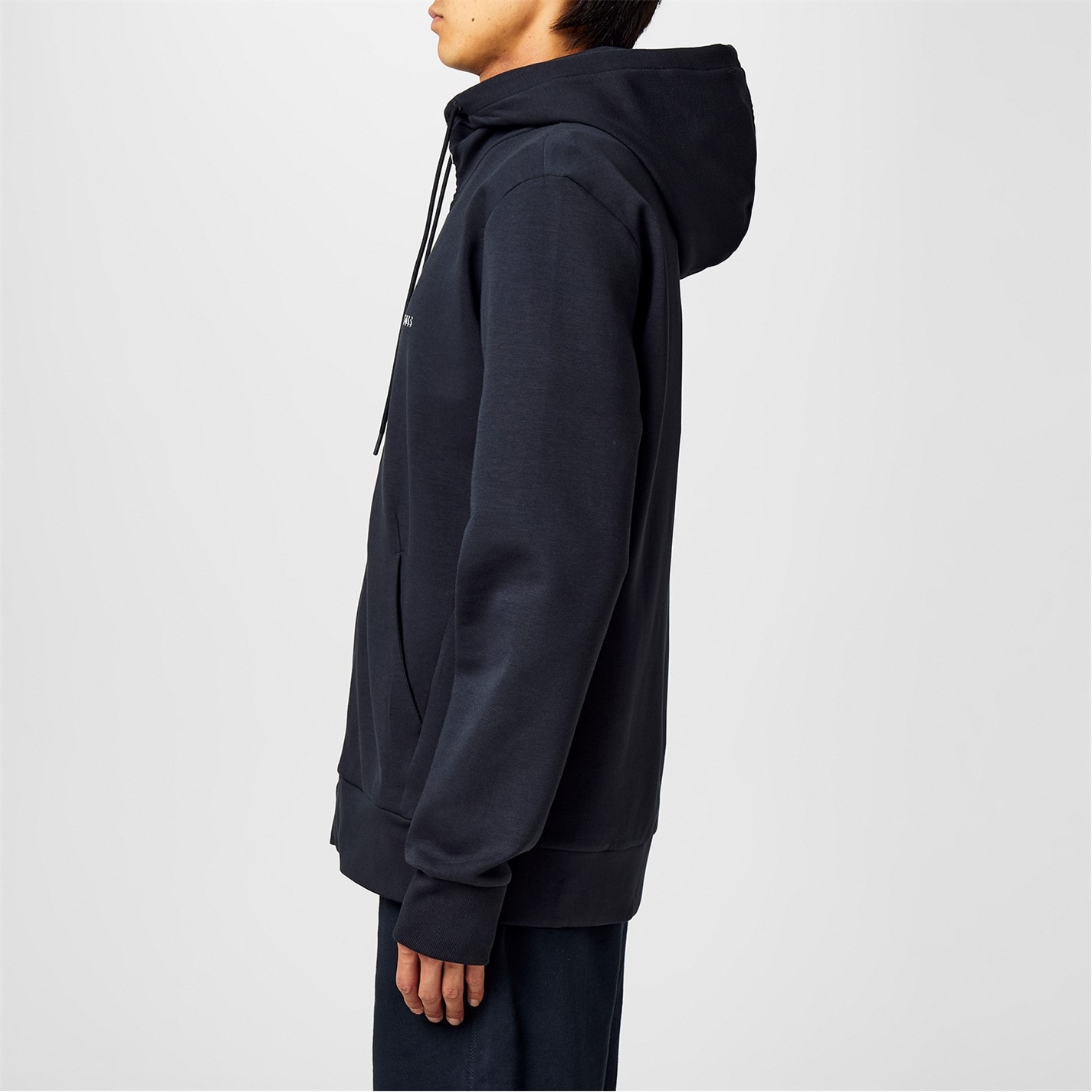 Mikina Boss Navy 402 3203036 Mens BOSS GREEN Full-Zip Hoodie with Adjustable Drawstring Hood - Streamlined Design - 2