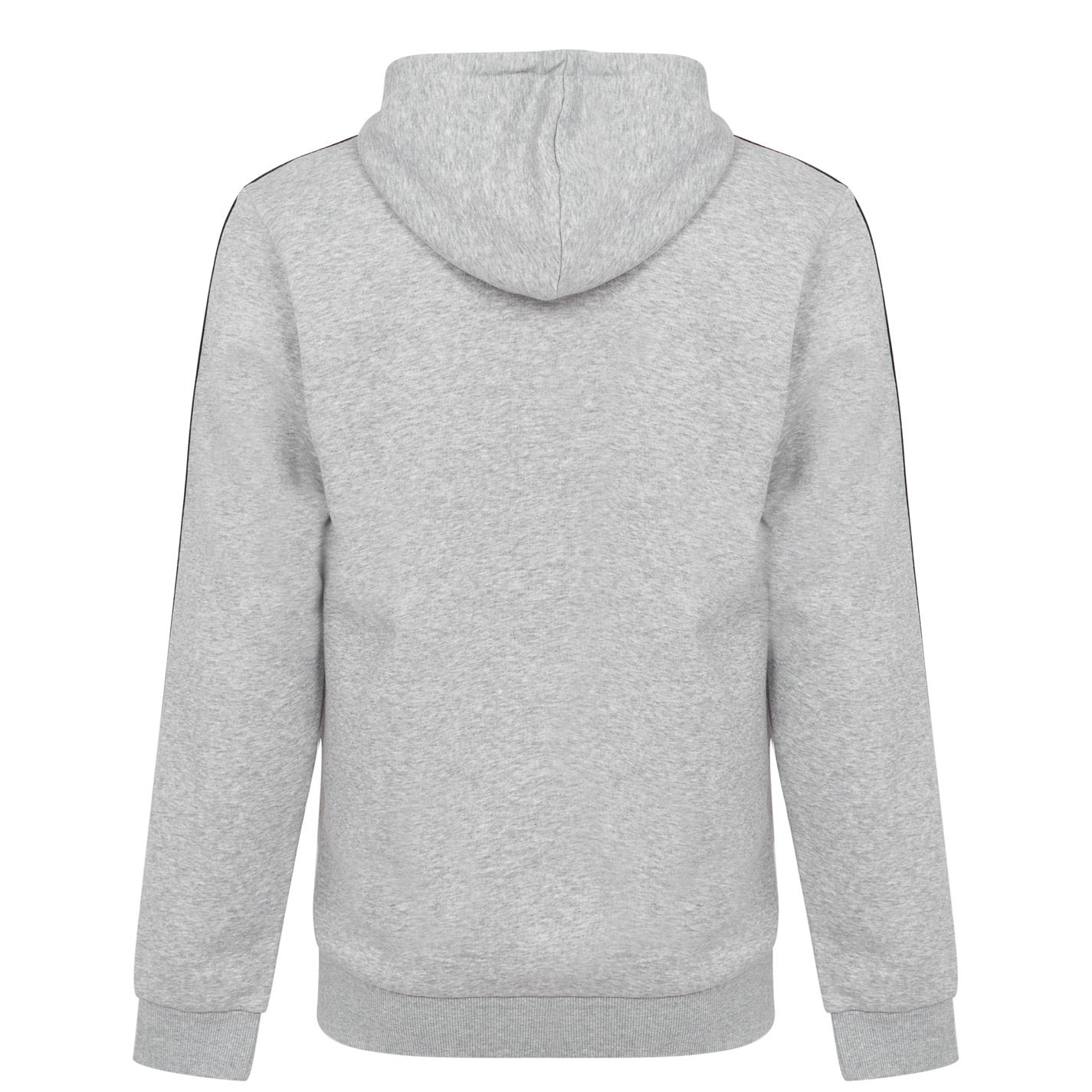 Mikina adidas Med Grey 5242217 Essentials Fleece 3-Stripes Full-Zip Hoodie Mens - 7