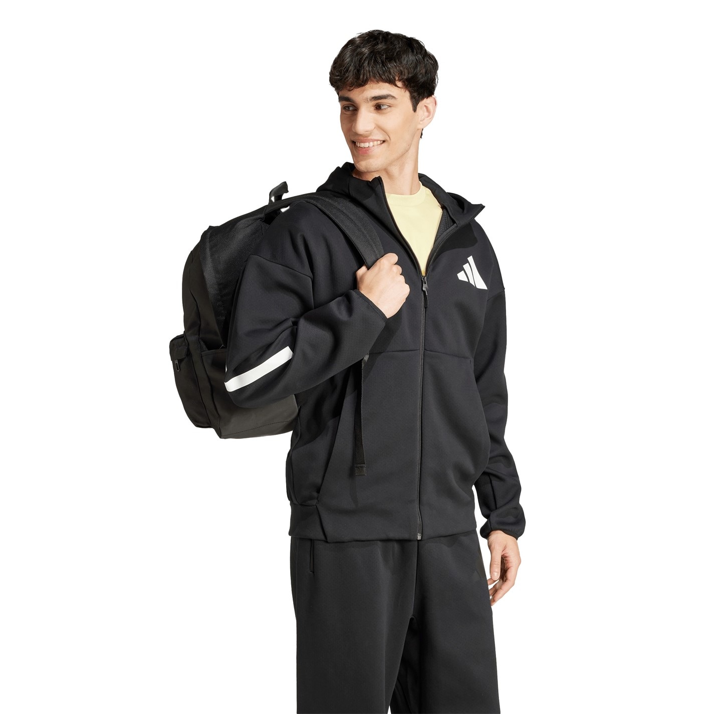 Mikina adidas Black 180780 Men's Z.N.E. Full Zip Hoodie - 4