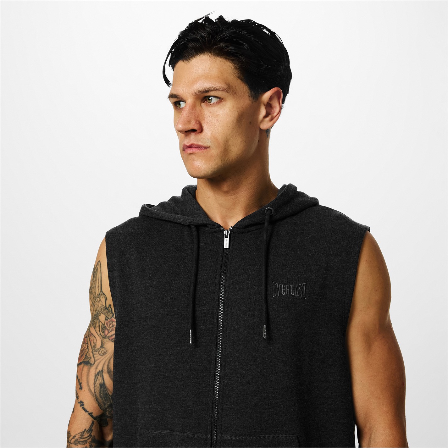 Mikina Everlast Charcoal 559030 Box Sleeveless Hoodie Mens - 3