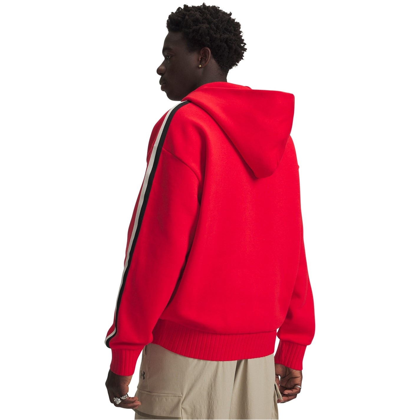 Mikina Under Armour Red 8897413 Men's Icon Heavy Rib Full Zip Hoodie - 2