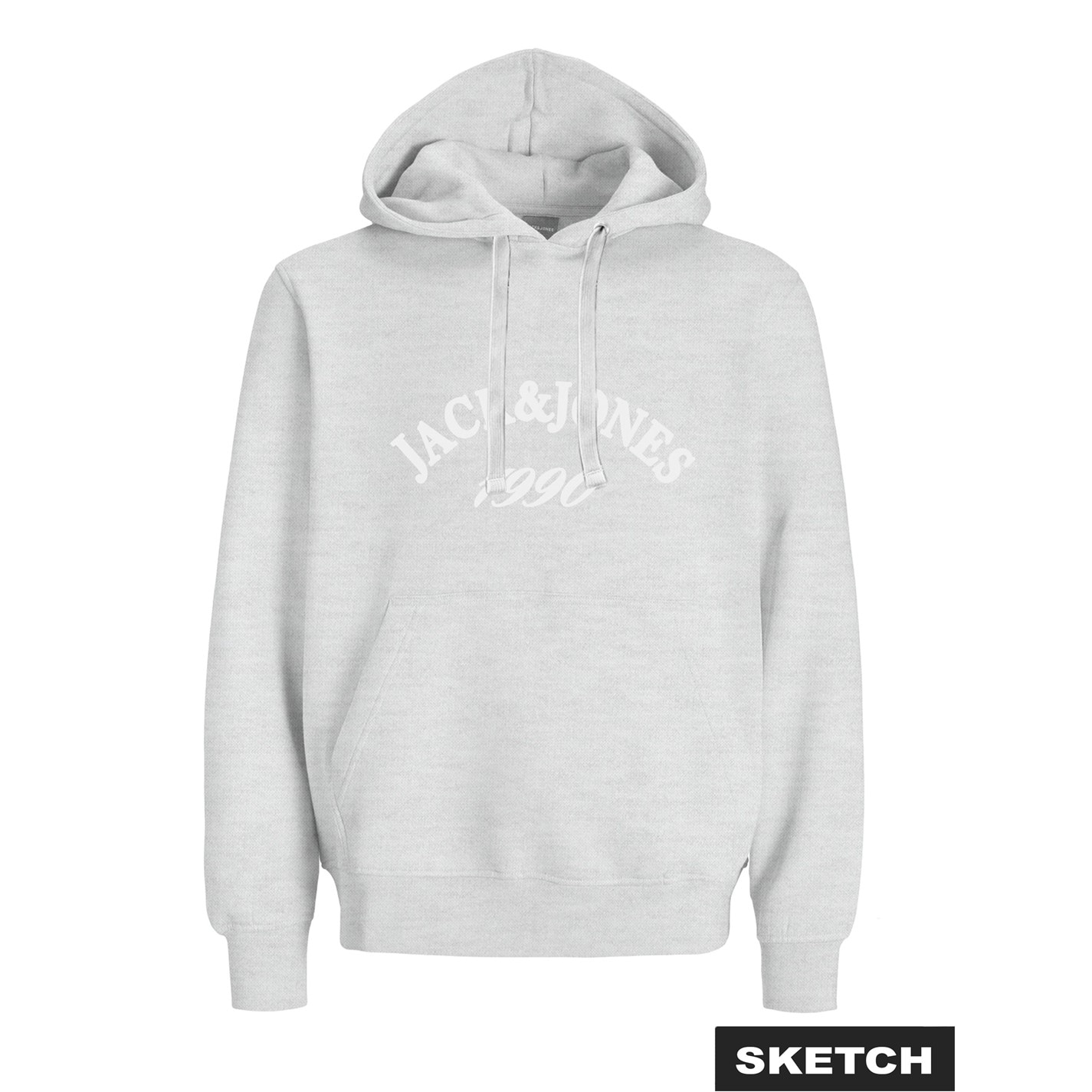 Mikina Jack and Jones Bright White JJ 884117 Men's Pull Over Hoodie - 1