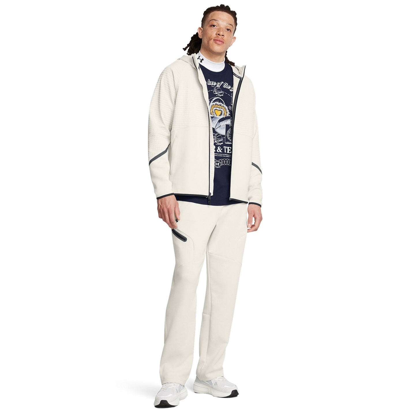 Mikina Under Armour White 8771172 Men's Unstoppable Zip Hoodie - 6