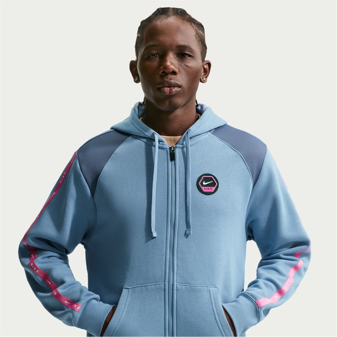 Mikina Nike Work Blue 5565757 Men's Zip Hoodie - 1