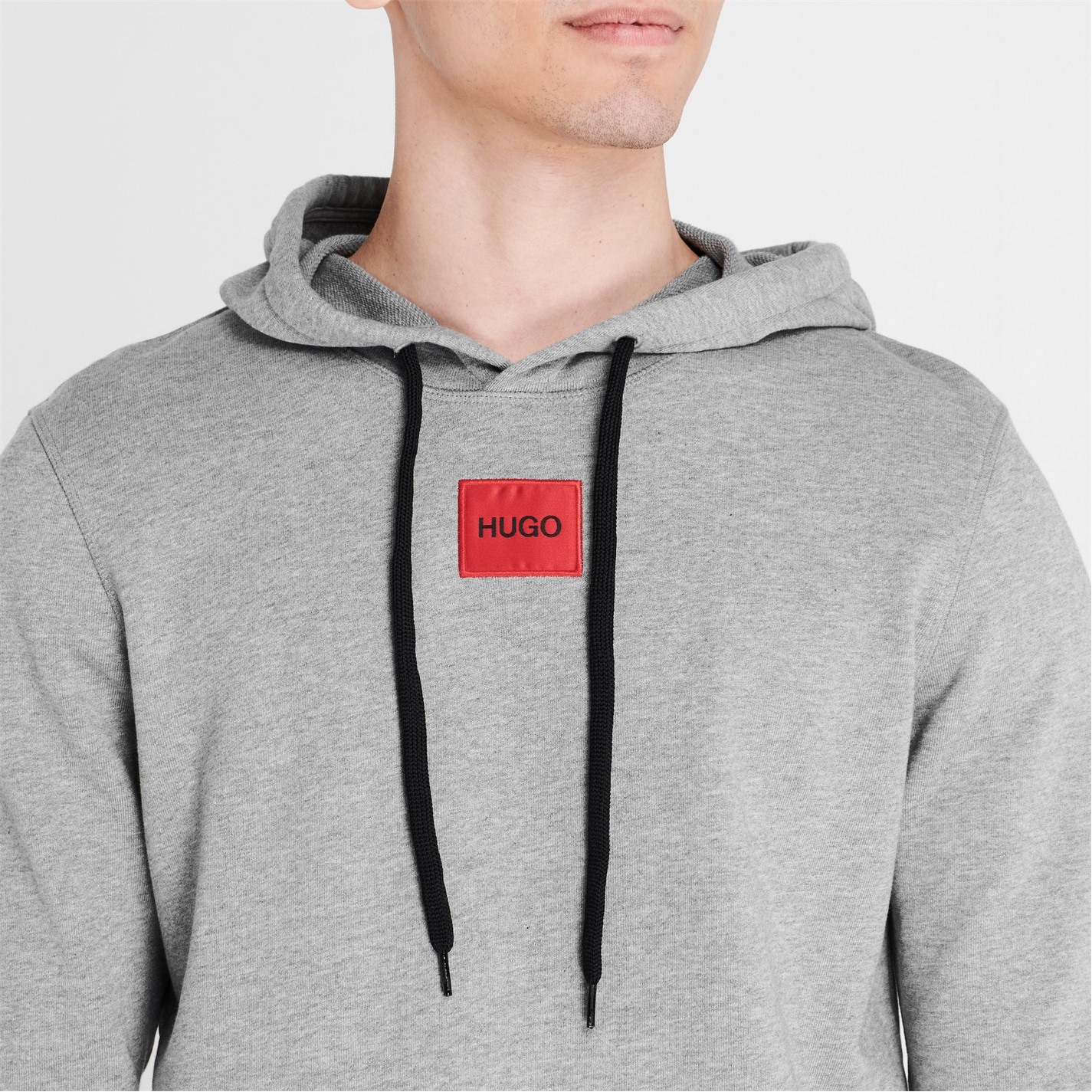 Mikina Hugo Grey 029 462334 Mens HUGO Daratschi Drawstring Hoodie - Contemporary Streetwear Design - 3