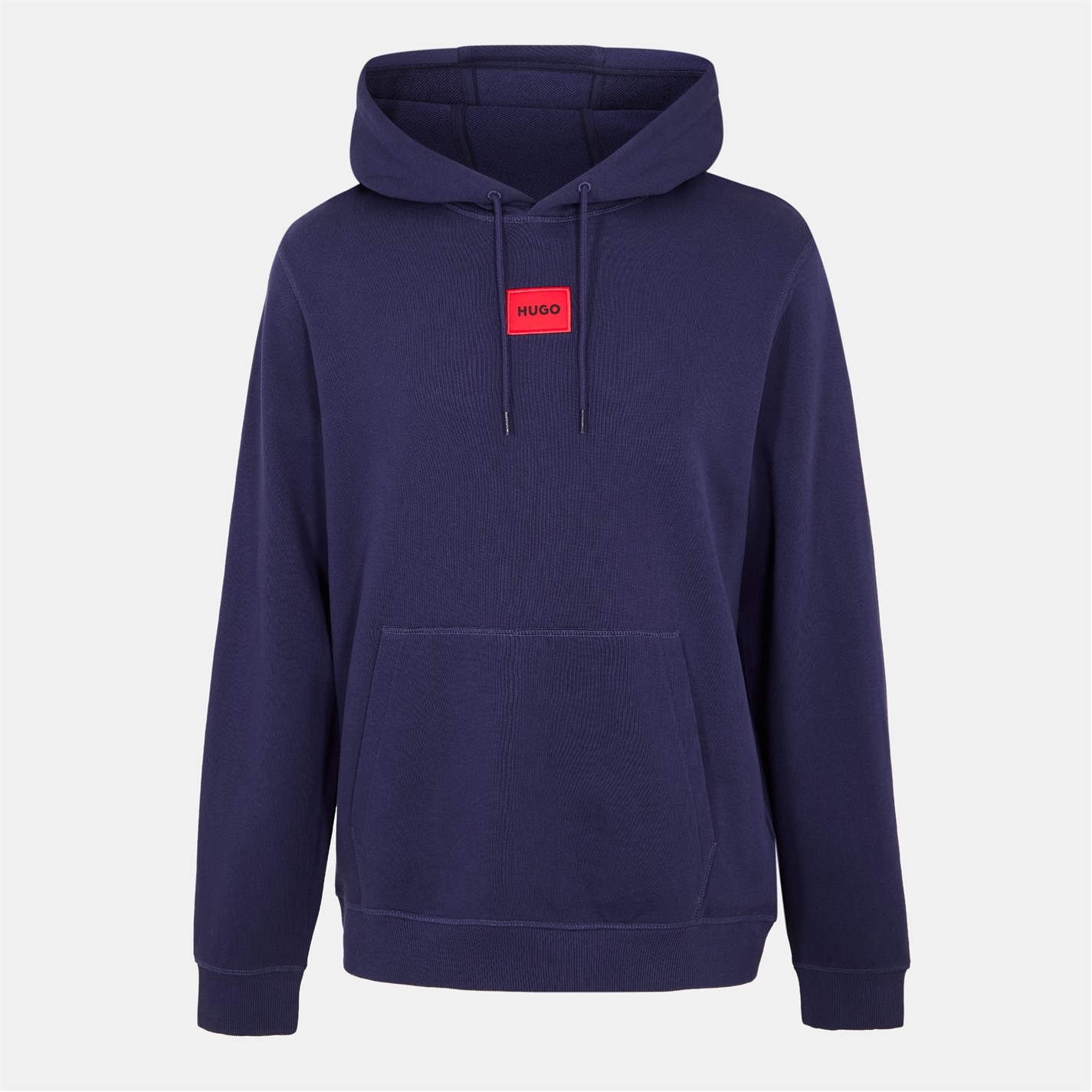 Mikina Hugo Navy 418 8252288 Mens HUGO Daratschi Drawstring Hoodie - Contemporary Streetwear Design - 1