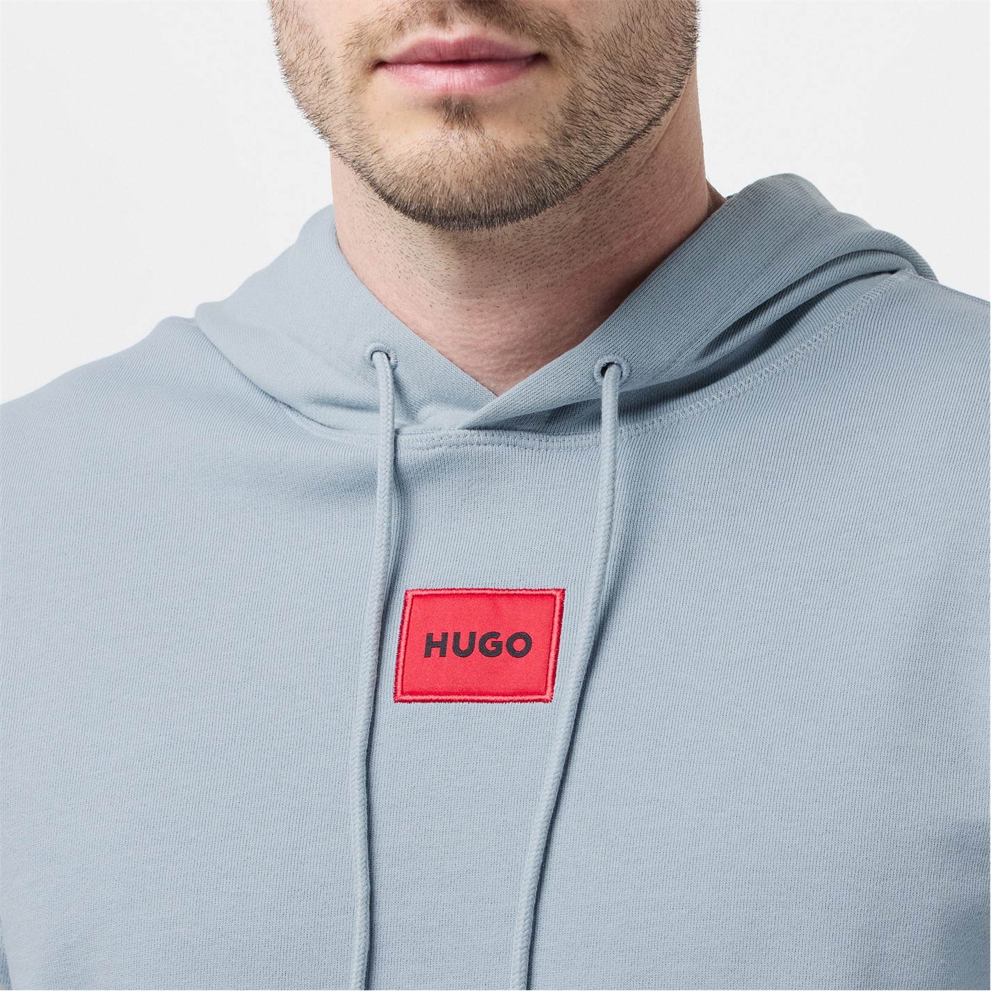 Mikina Hugo Open Blue 483 2094150 Mens HUGO Daratschi Drawstring Hoodie - Contemporary Streetwear Design - 5