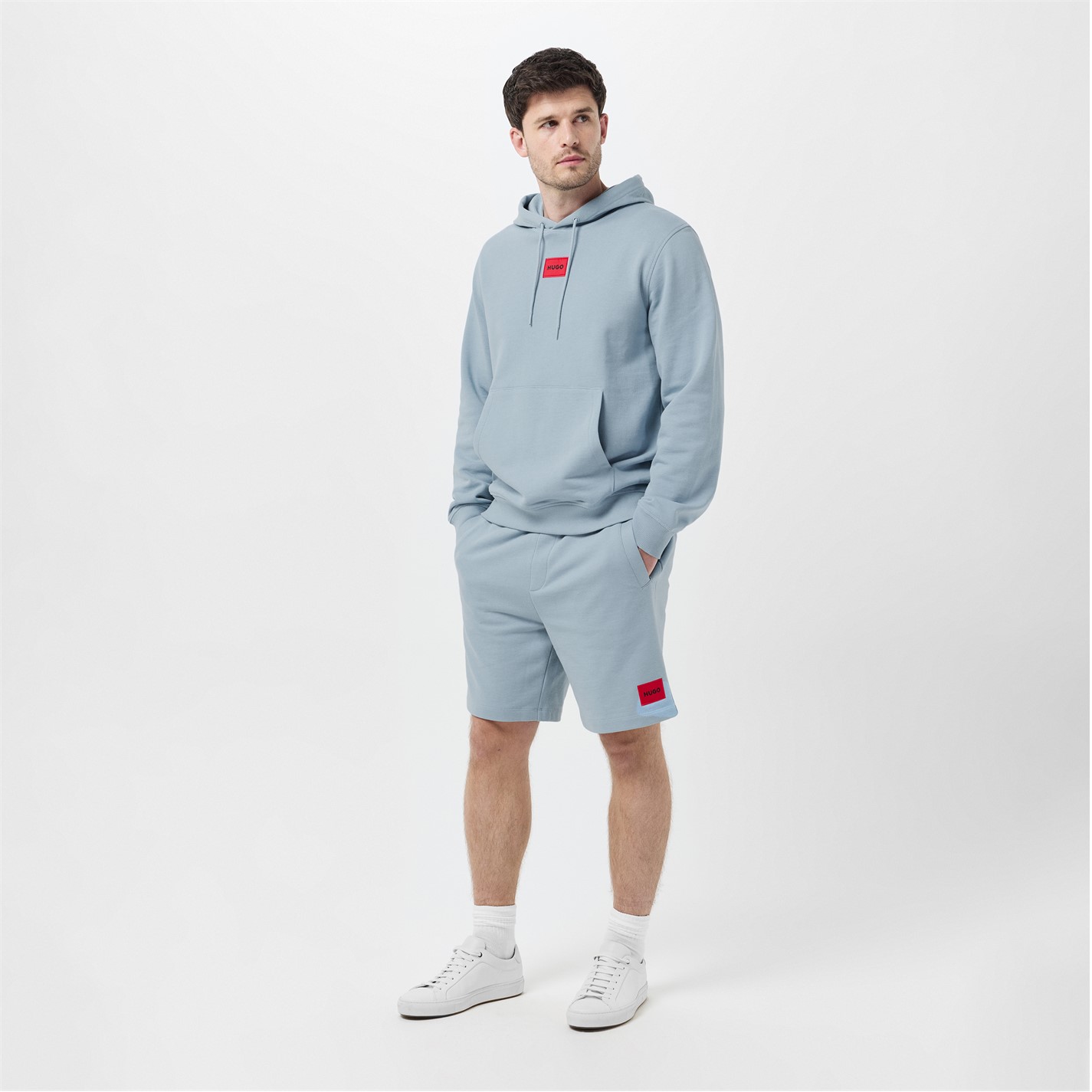 Mikina Hugo Open Blue 483 2094150 Mens HUGO Daratschi Drawstring Hoodie - Contemporary Streetwear Design - 6