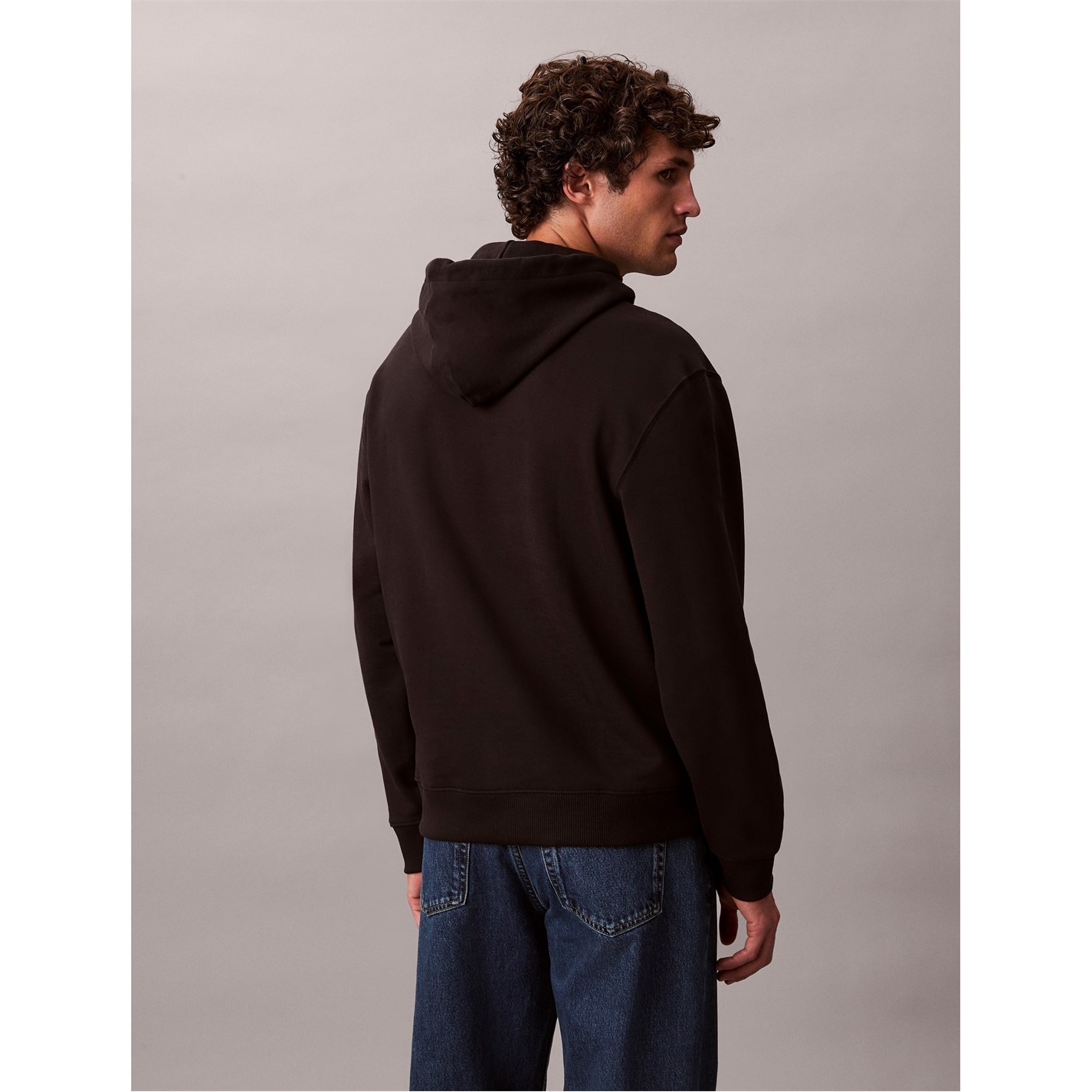 Mikina Calvin Klein Jeans Black 9839868 Men's Monogram Pull Over Hoodie - 3