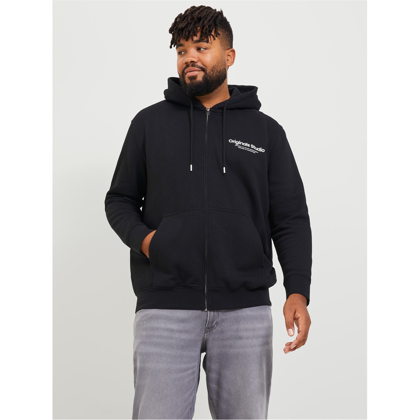 Mikina Jack and Jones Black 7106295 Men's Vest Zip Hoodie - 5