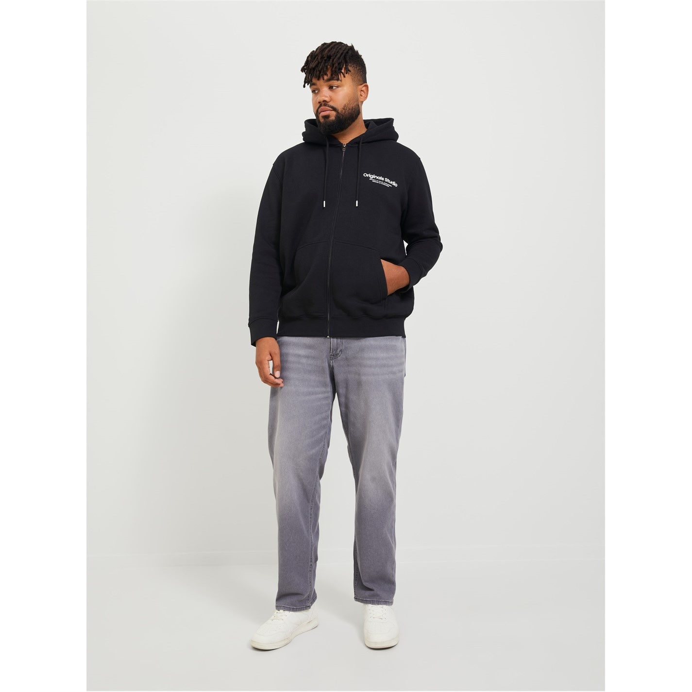 Mikina Jack and Jones Black 7106295 Men's Vest Zip Hoodie - 6