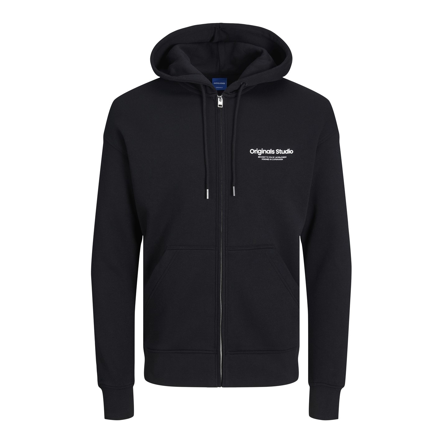 Mikina Jack and Jones Black 7106295 Men's Vest Zip Hoodie - 7