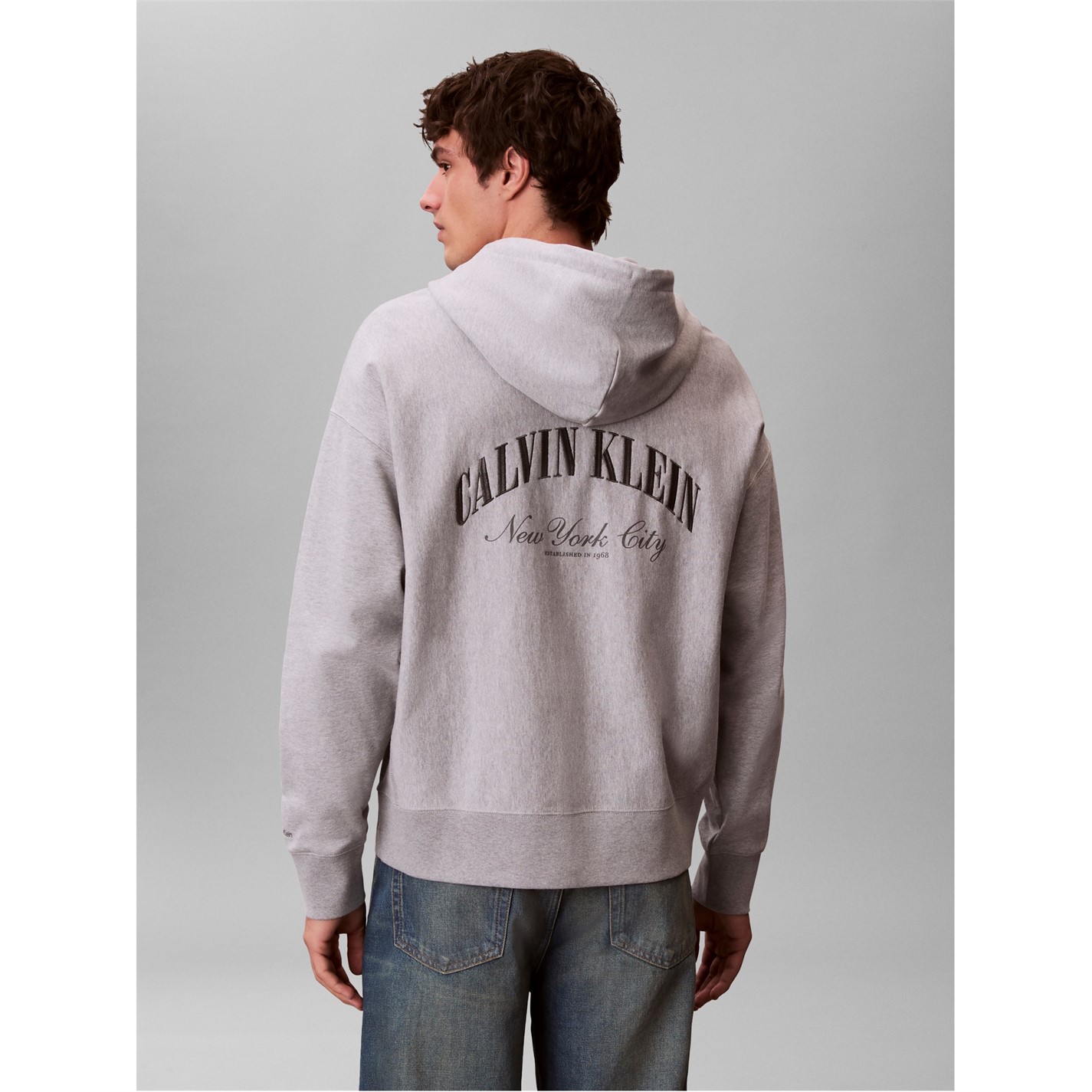 Mikina Calvin Klein Jeans Grey Heather 5592192 Men's Overhead Hoodie - 2