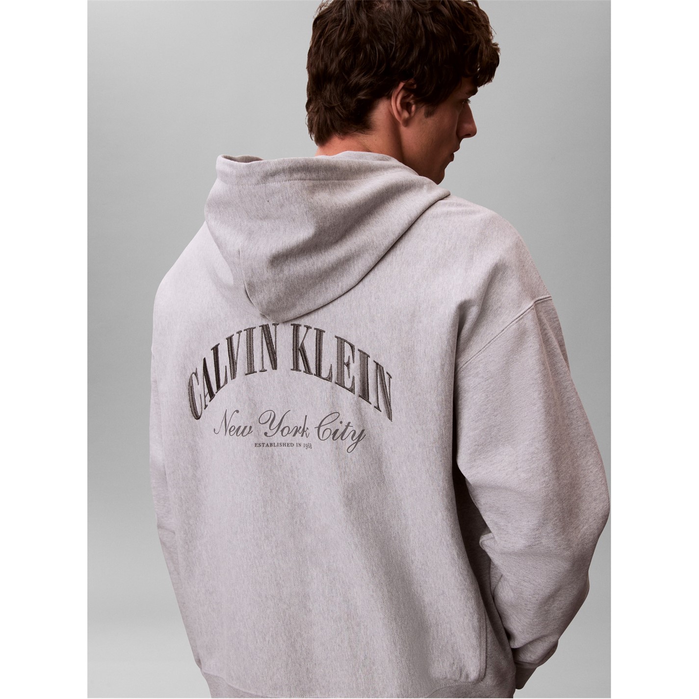 Mikina Calvin Klein Jeans Grey Heather 5592192 Men's Overhead Hoodie - 3