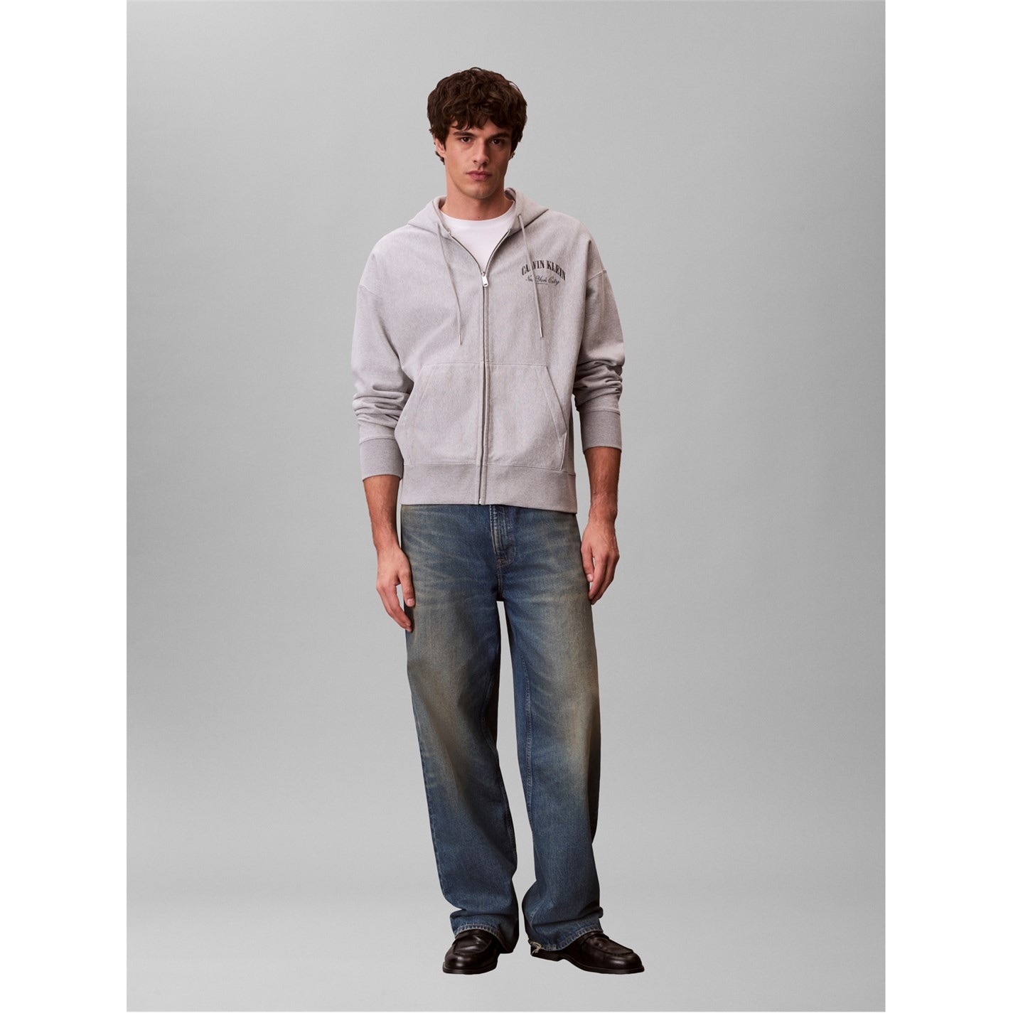 Mikina Calvin Klein Jeans Grey Heather 5592192 Men's Overhead Hoodie - 4