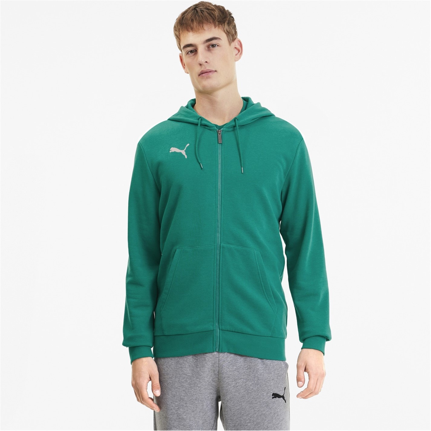 Mikina Puma Pepper Green 2685194 Men's Teamgoal 23 Casuals Zip Hoodie - 3