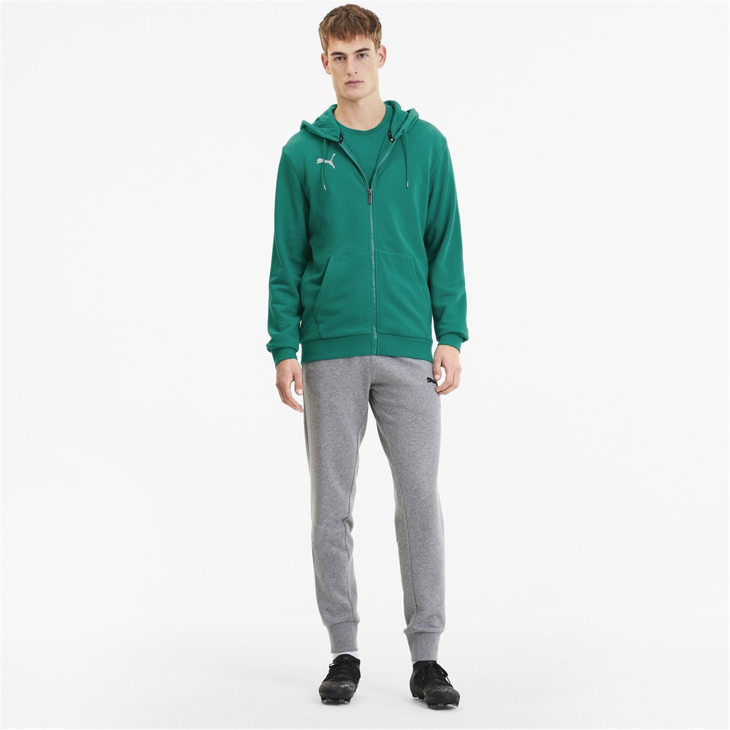 Mikina Puma Pepper Green 2685194 Men's Teamgoal 23 Casuals Zip Hoodie - 5