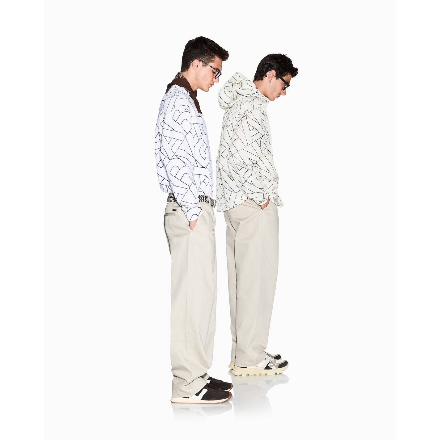 Mikina Armani Exchange Ivory multi 9358151 Blouson Jacket - 3
