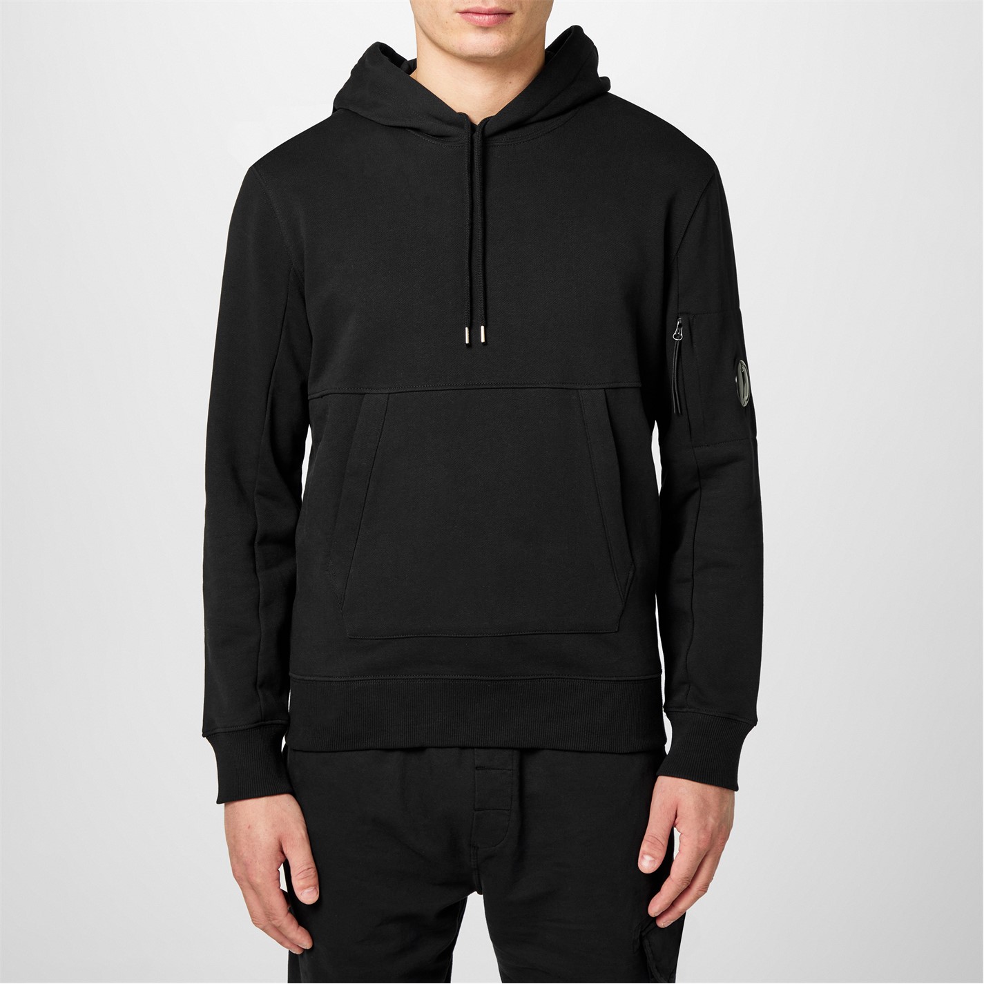 Mikina CP COMPANY Black 342302 Men's Micro Lens Over-the-head Hoodie - 3