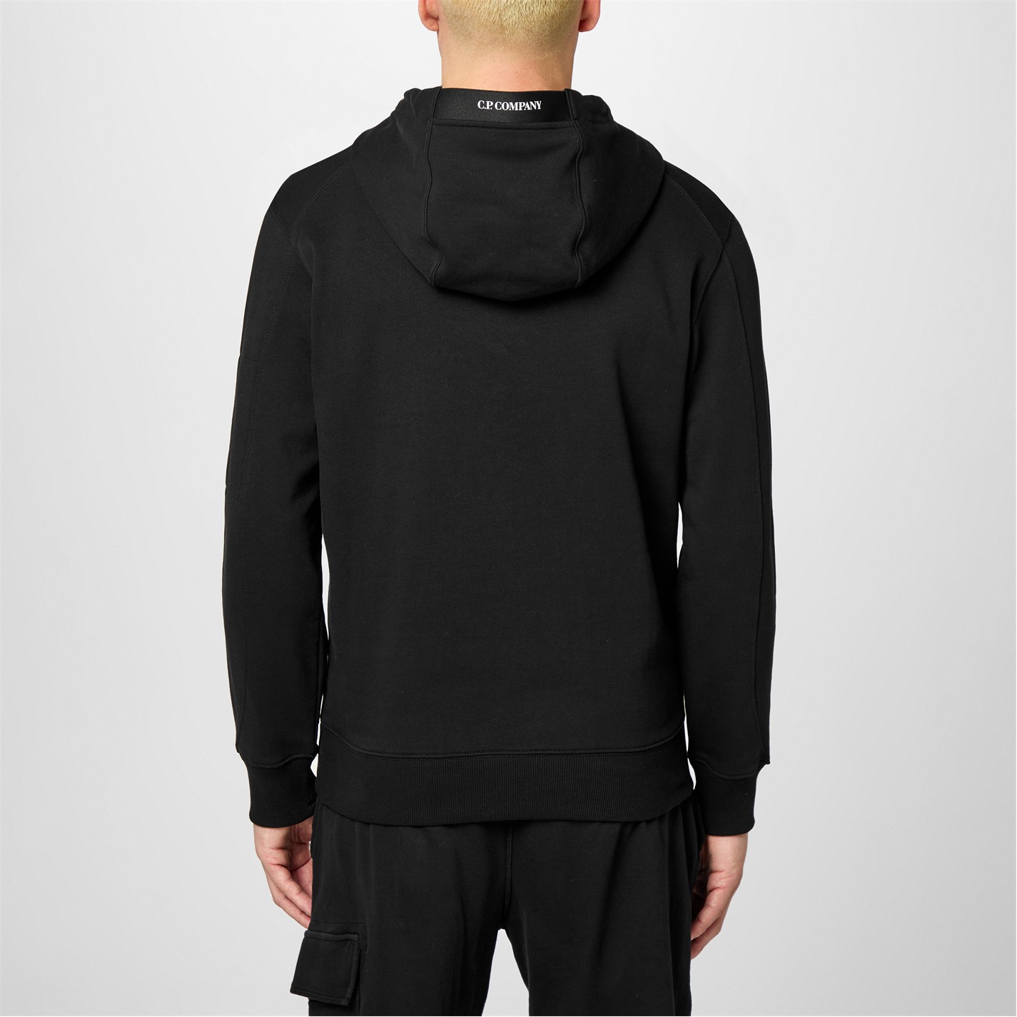 Mikina CP COMPANY Black 342302 Men's Micro Lens Over-the-head Hoodie - 4
