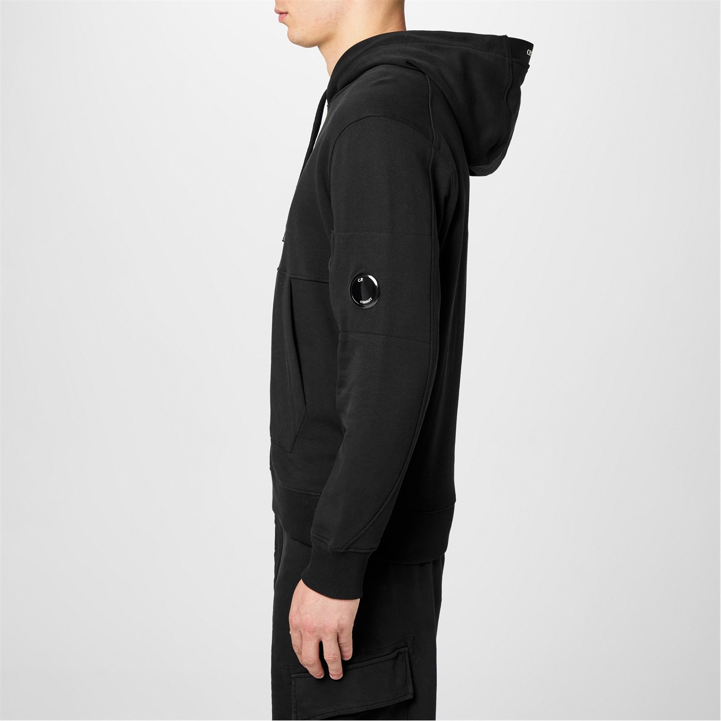 Mikina CP COMPANY Black 342302 Men's Micro Lens Over-the-head Hoodie - 5