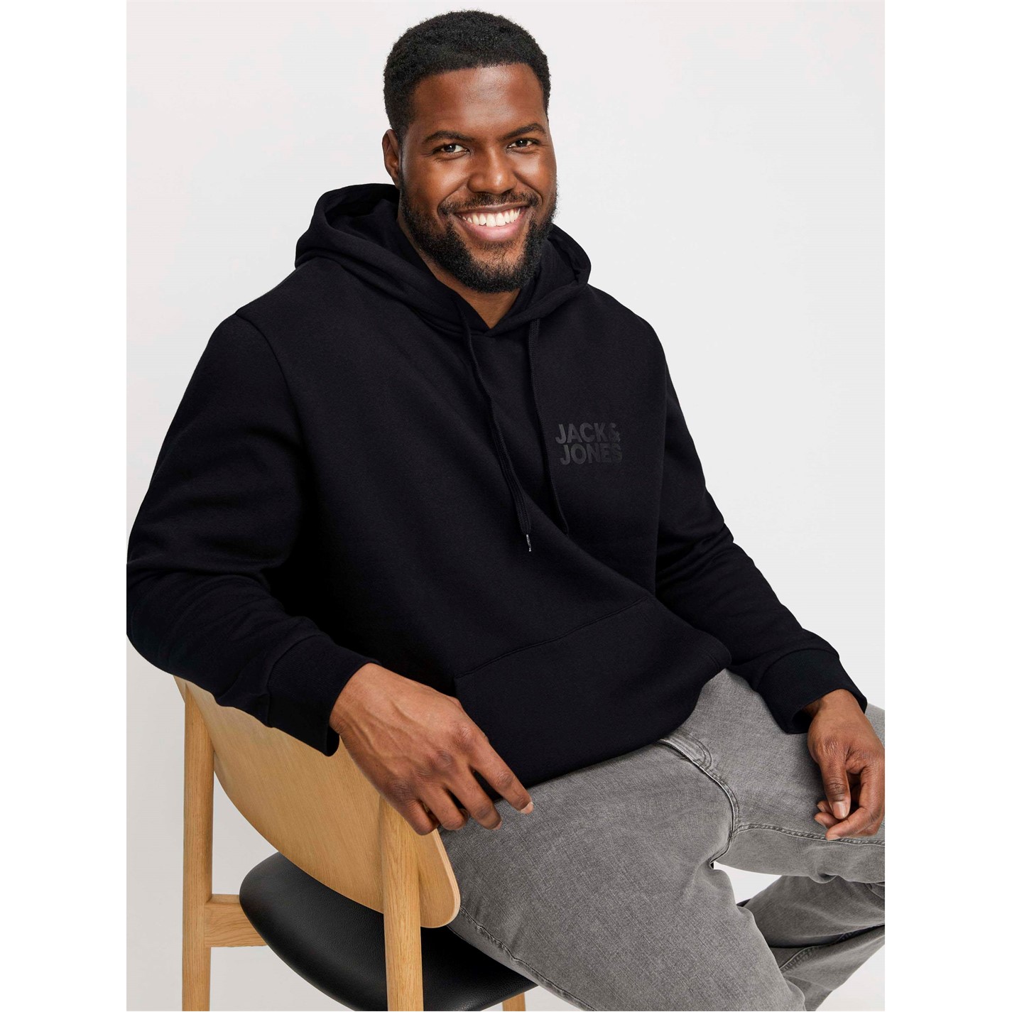 Mikina Jack and Jones Black 7947955 Jack Corp Logo Hoodie Plus Size Mens - 6