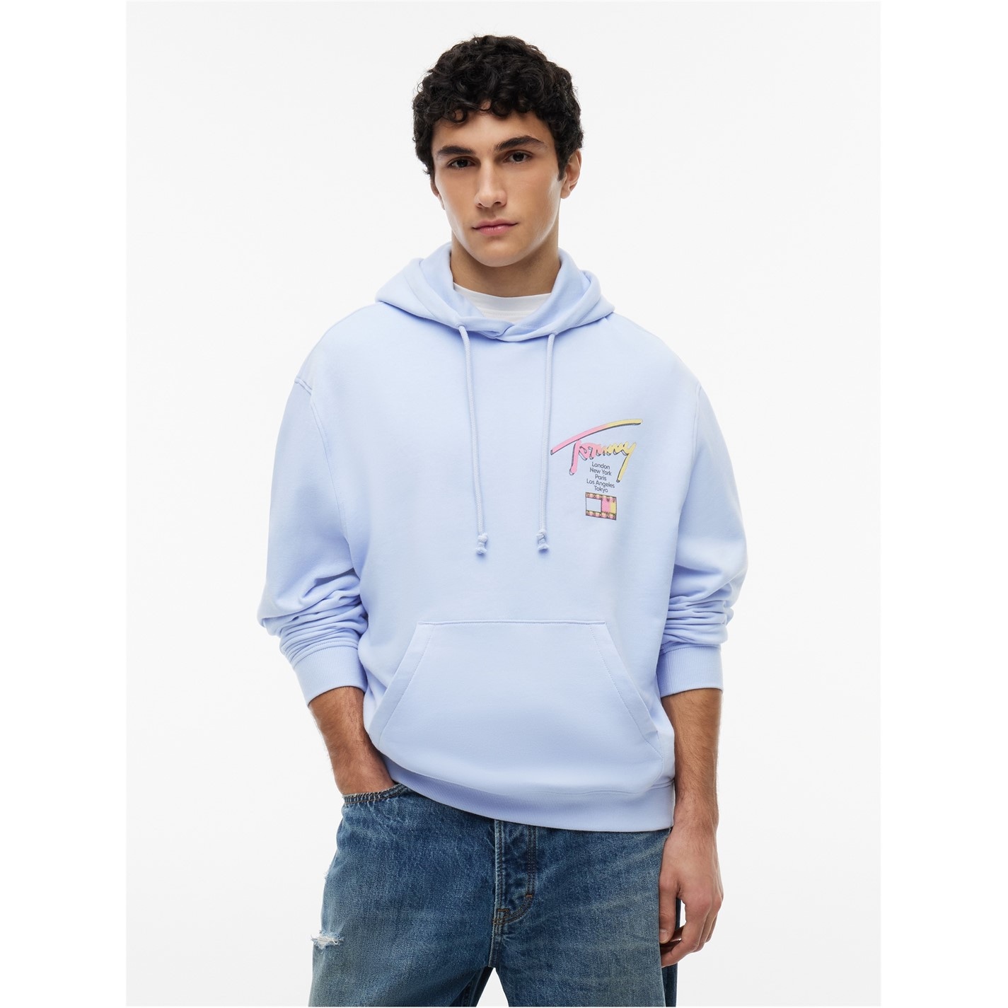 Mikina Tommy Jeans Moonlight Iris 4421657 Men's Overhead Hoodie - 2