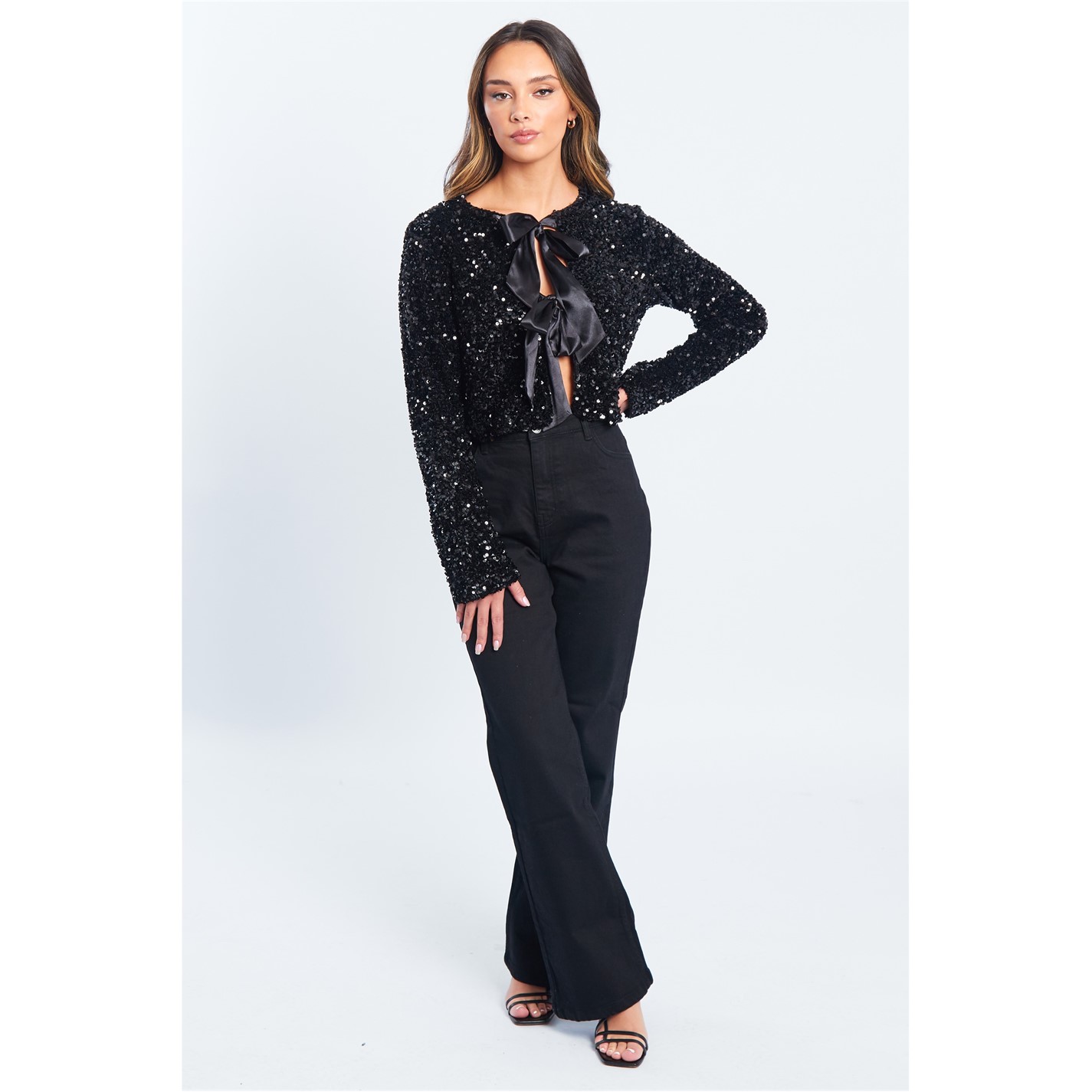 Be You Sequin Bow Jkt Ld52 - 2