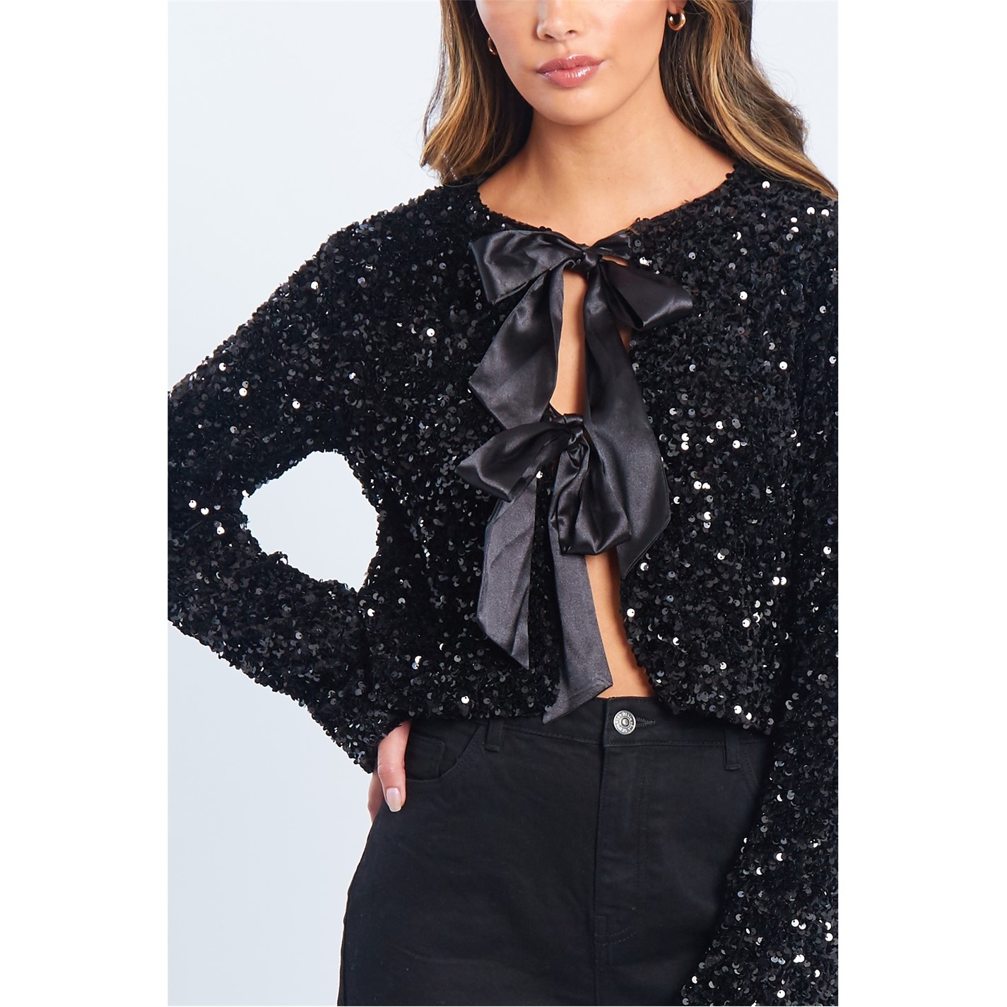 Be You Sequin Bow Jkt Ld52 - 4