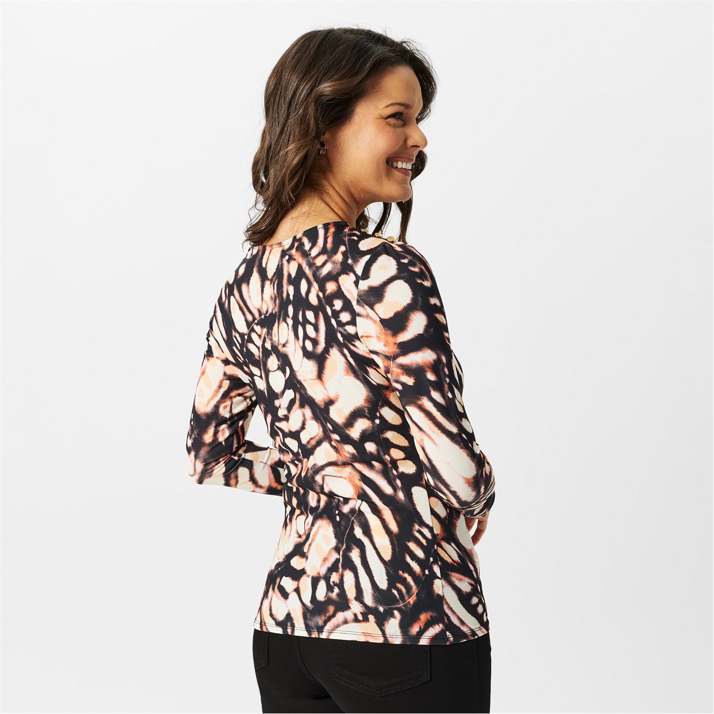 Biba Button Detail Blouse - 4