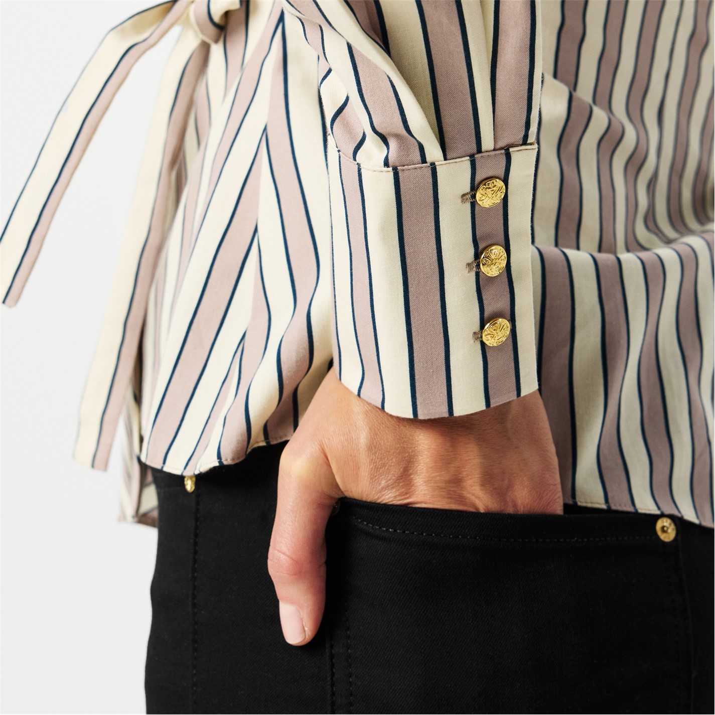 Biba Wrap Stripe Shirt - 5