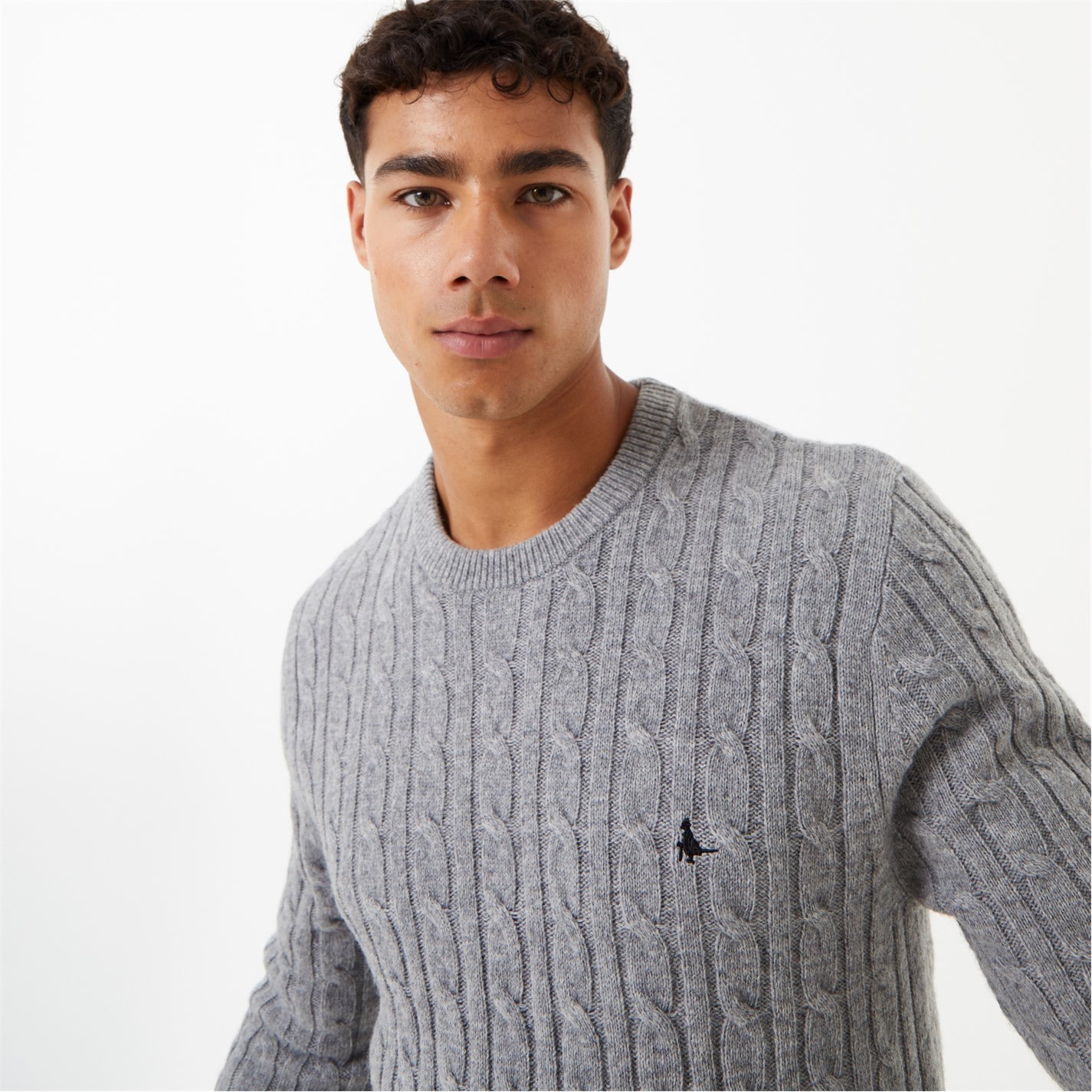 Jack Wills Marlow Merino Wool Blend Cable Knitted Jumper - 3