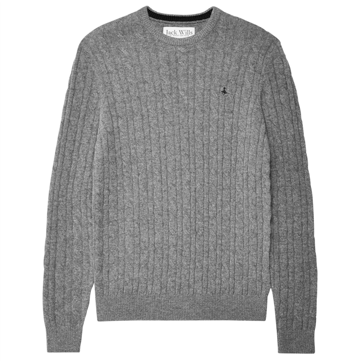 Jack Wills Marlow Merino Wool Blend Cable Knitted Jumper - 5
