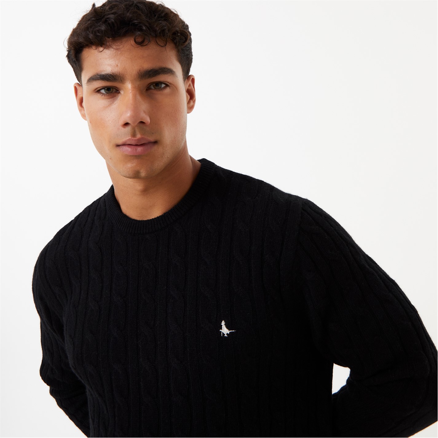 Jack Wills Marlow Merino Wool Blend Cable Knitted Jumper - 3