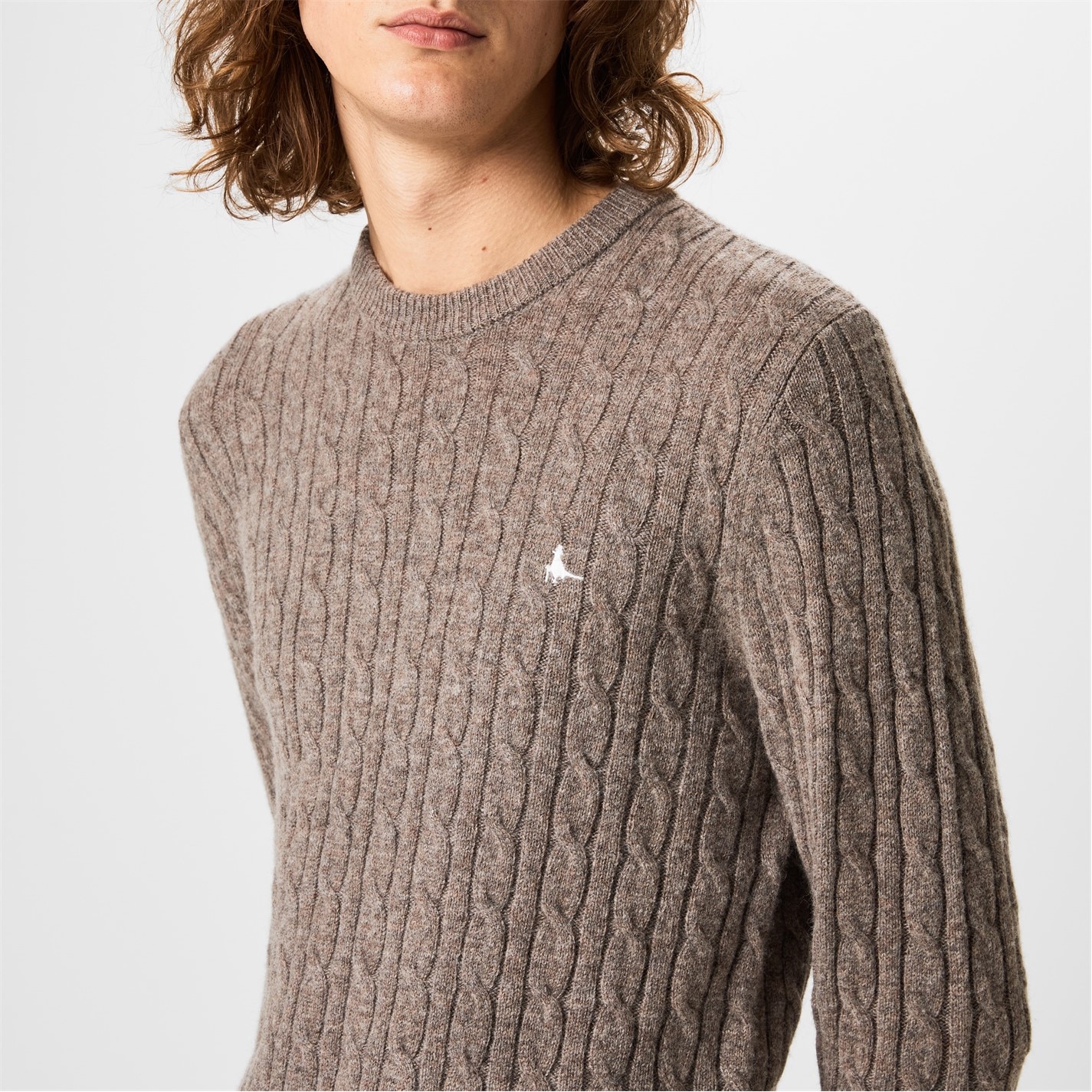 Jack Wills Marlow Merino Wool Blend Cable Knitted Jumper - 3