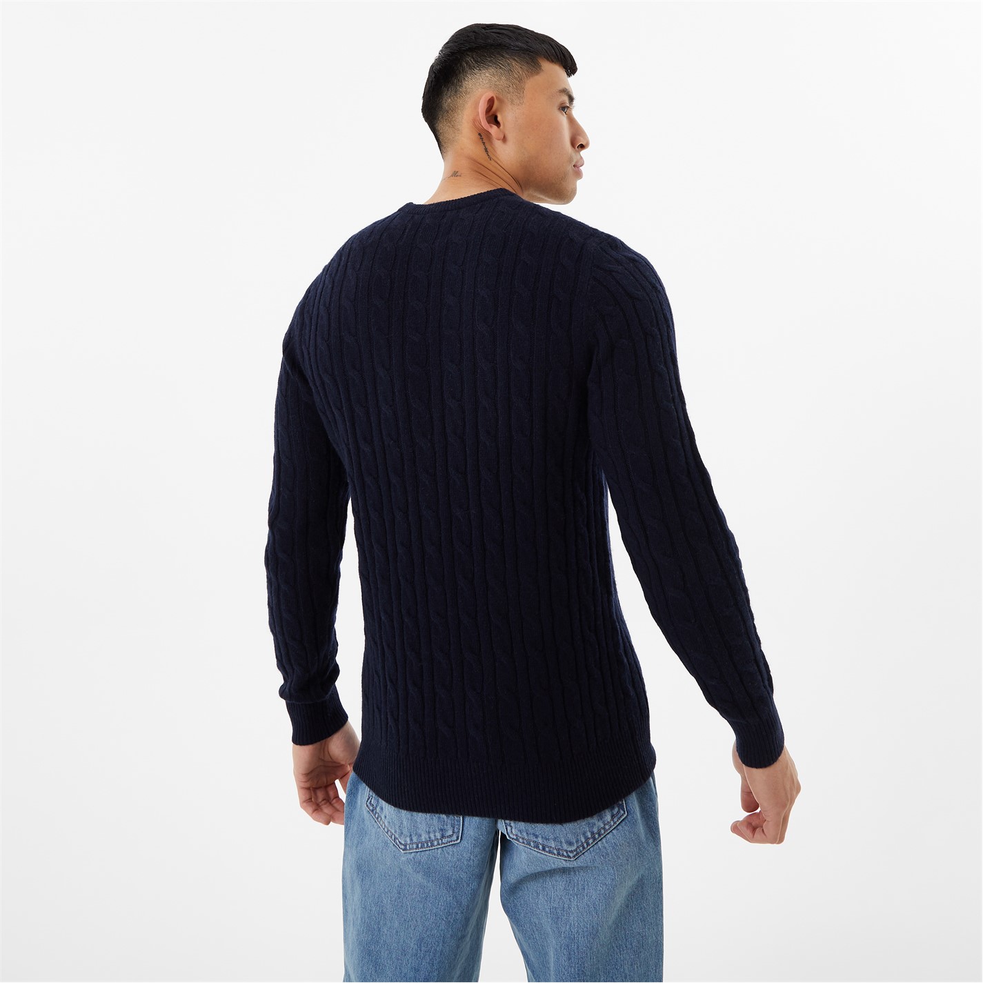 Jack Wills Marlow Merino Wool Blend Cable Knitted Jumper - 2
