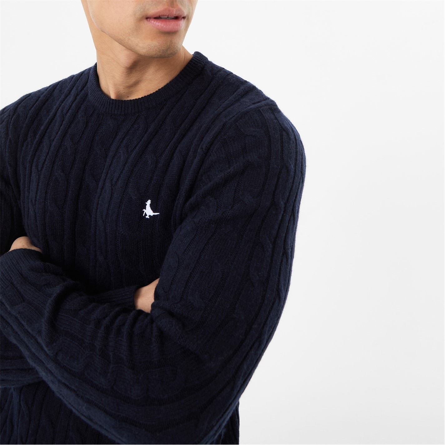 Jack Wills Marlow Merino Wool Blend Cable Knitted Jumper - 3