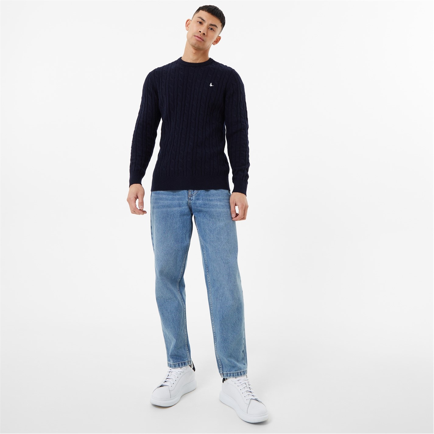 Jack Wills Marlow Merino Wool Blend Cable Knitted Jumper - 4