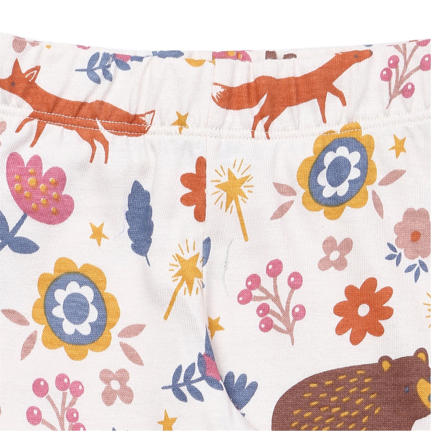 Lilly and Sid & Sid Multicoloured Animal Forest And Stripe Print Leggings - 2 Pack - 3