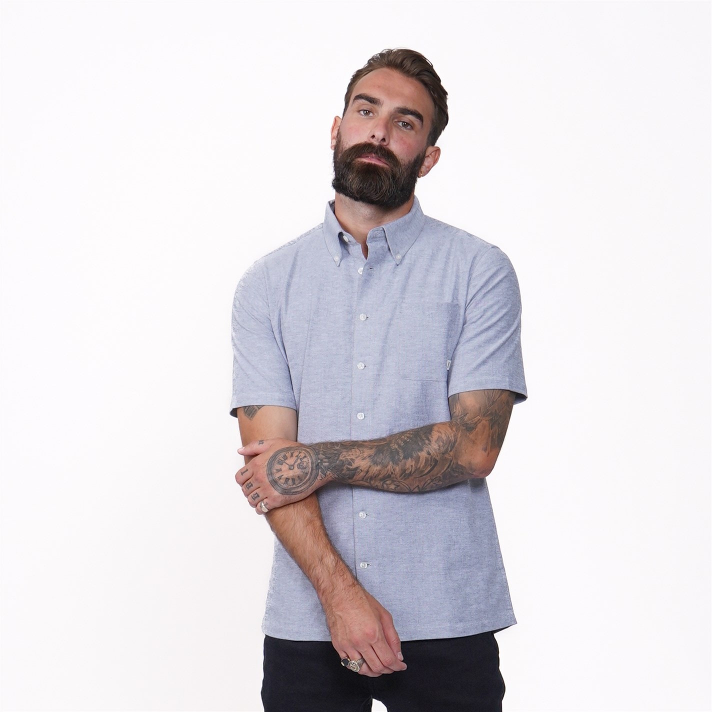 Firetrap Men's Classic Oxford Short Sleeve Shirt - 2