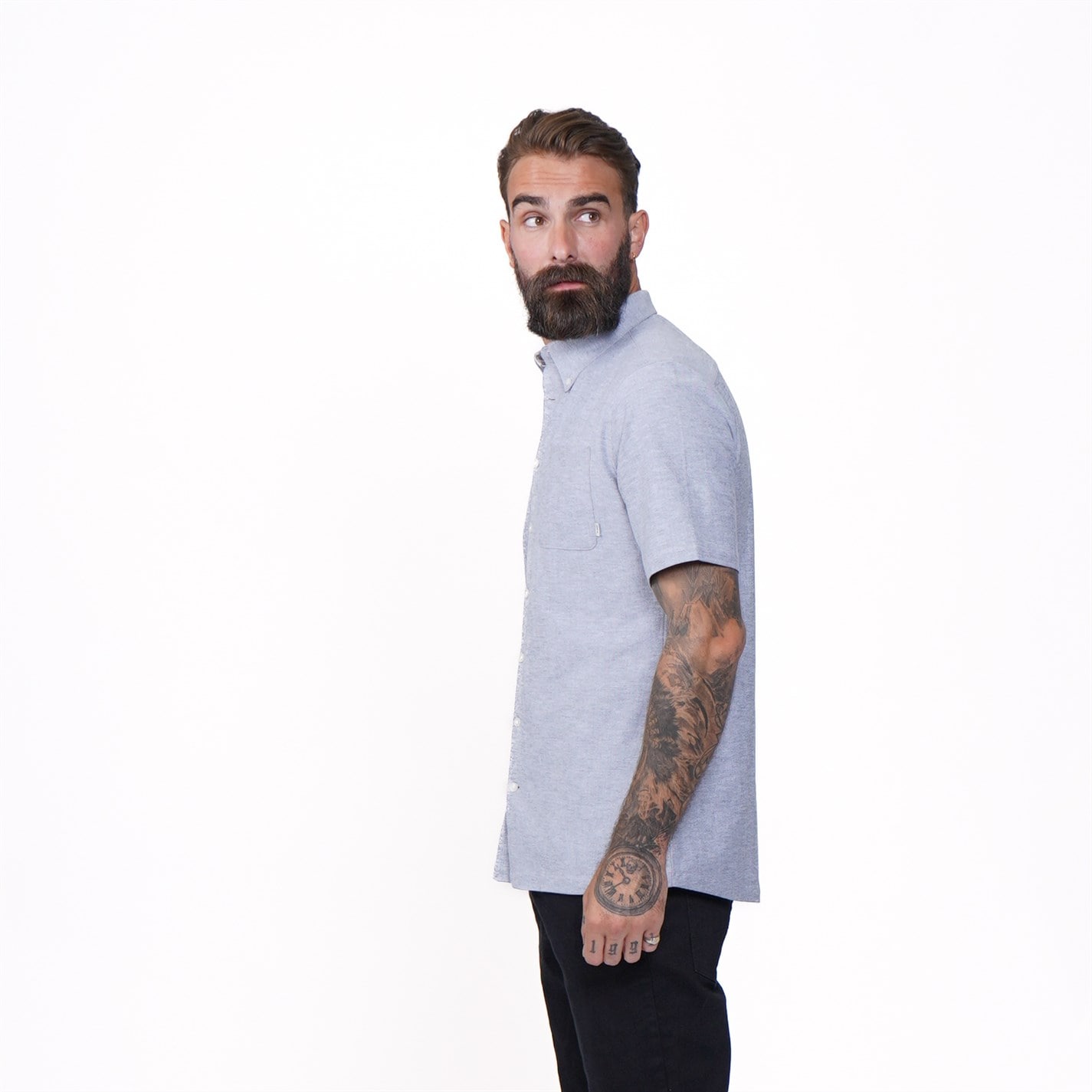 Firetrap Men's Classic Oxford Short Sleeve Shirt - 3