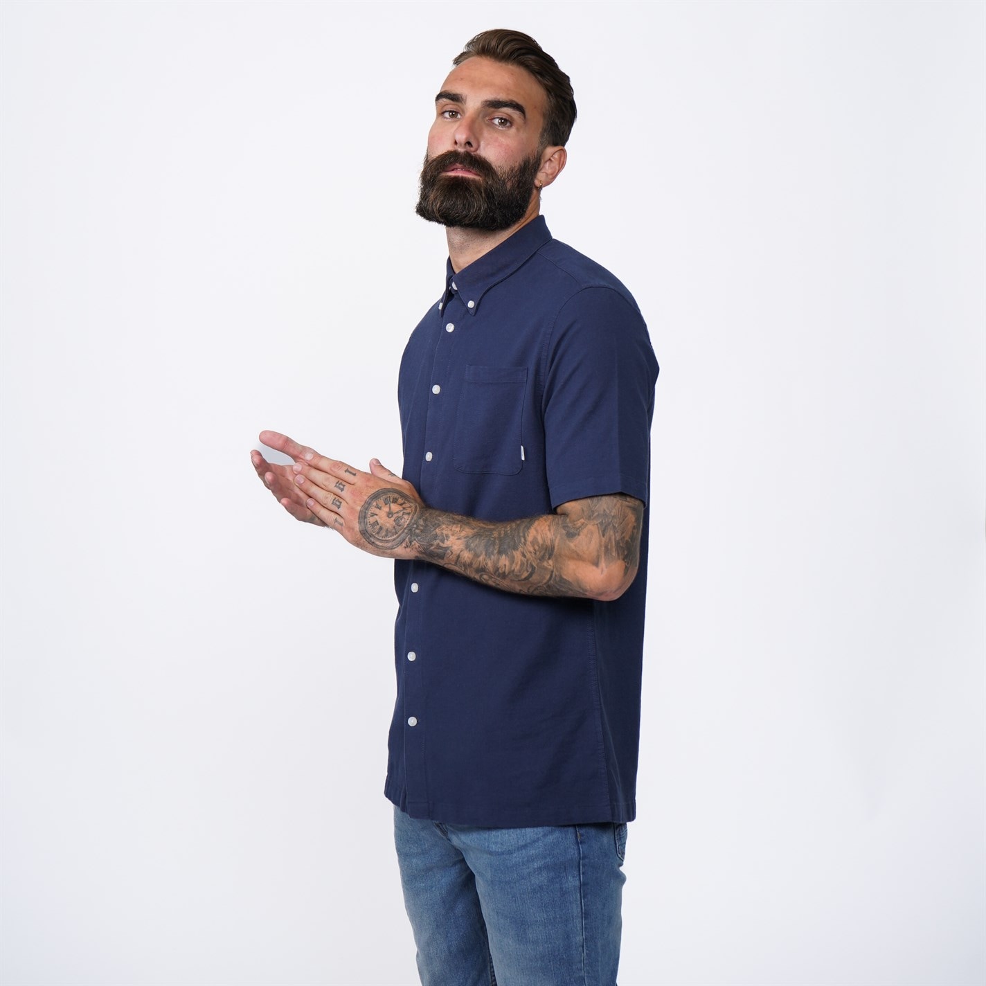 Firetrap Men's Classic Oxford Short Sleeve Shirt - 3