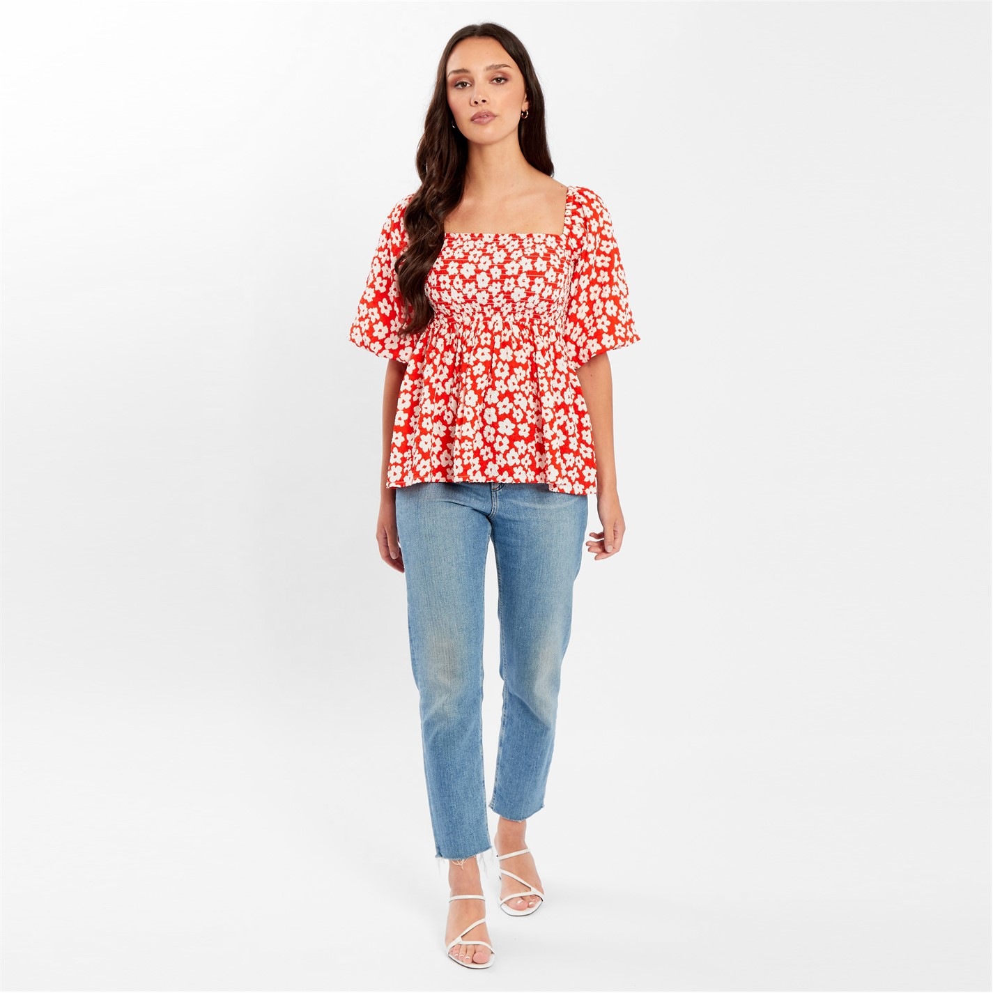 Be You Square Neck Puff Slv Top - 3