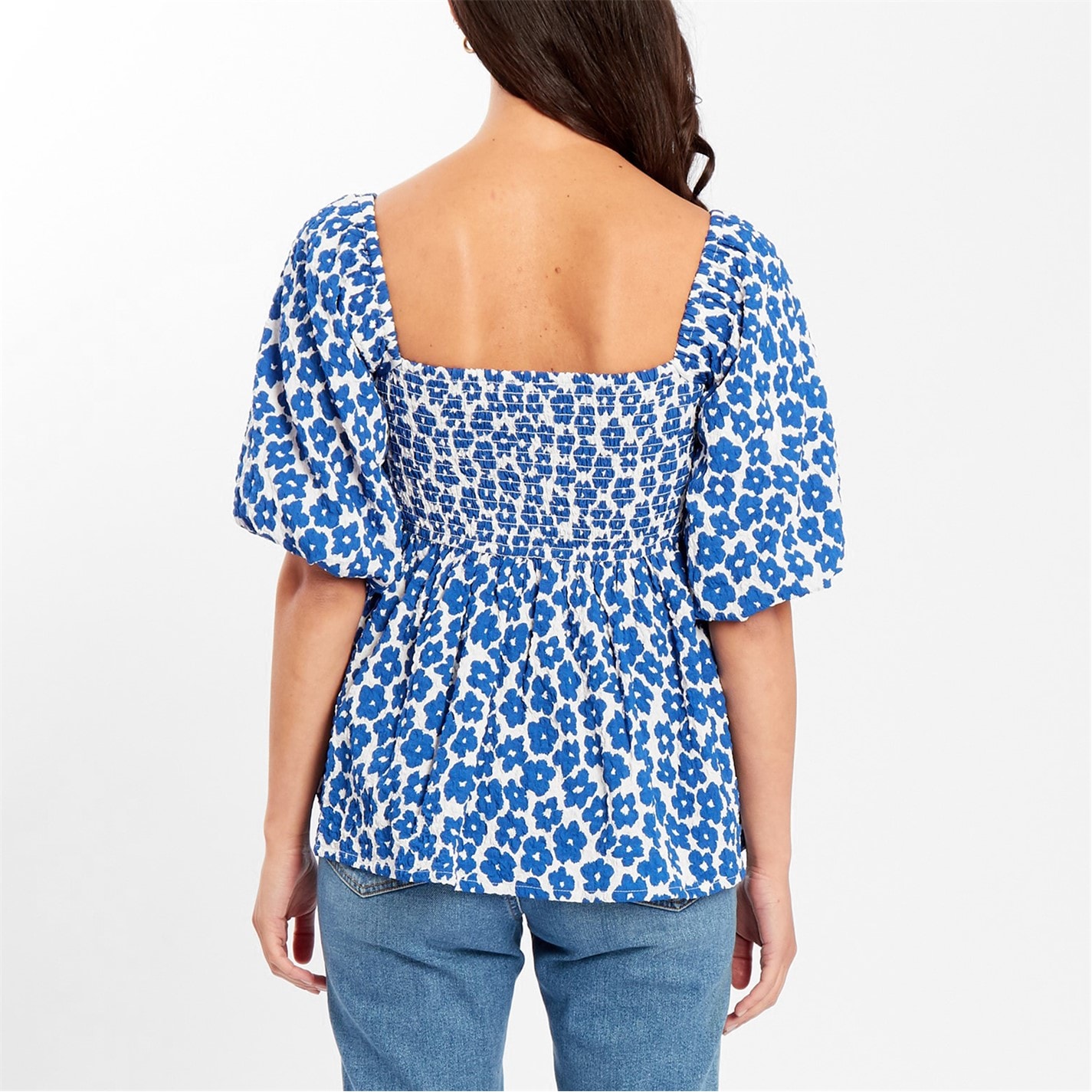 Be You Square Neck Puff Slv Top - 2