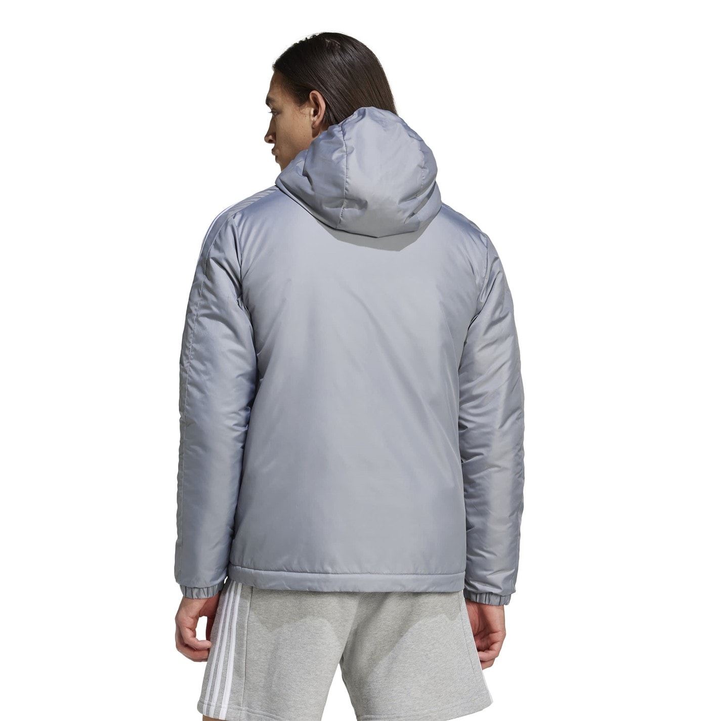 adidas 3 Stripe Essential Hooded Jacket Mens - 3